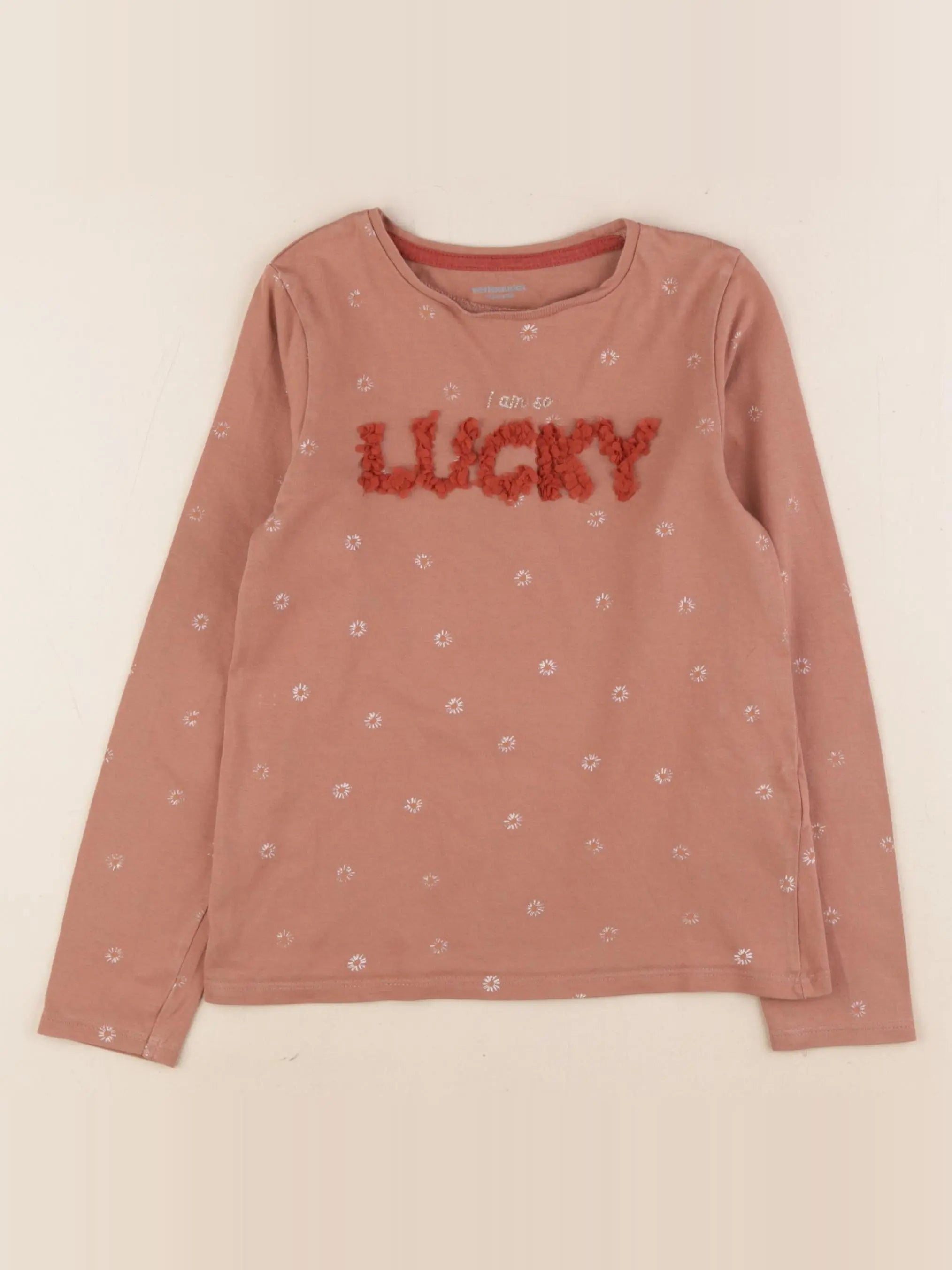 Vertbaudet - tee-shirt marron - 8 ans