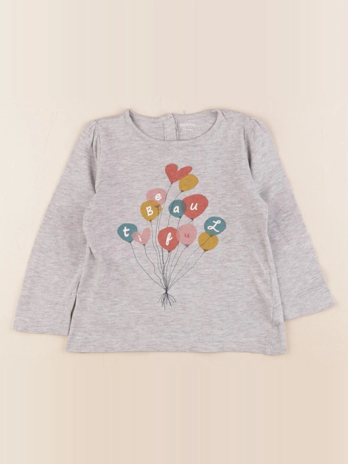 Boutchou - tee-shirt gris - 24 mois