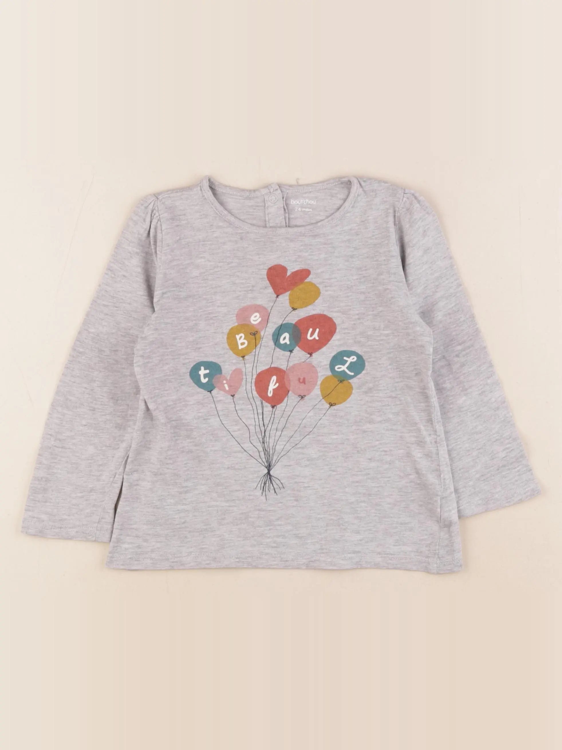Boutchou - tee-shirt gris - 24 mois