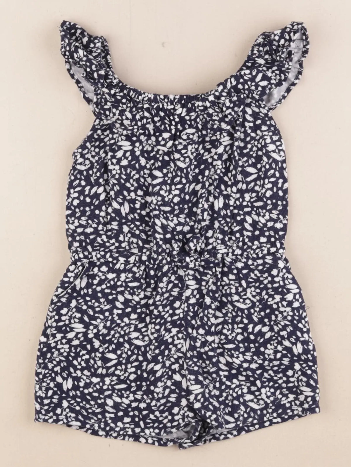 Vertbaudet - combinaison bleu, blanc - 3 ans