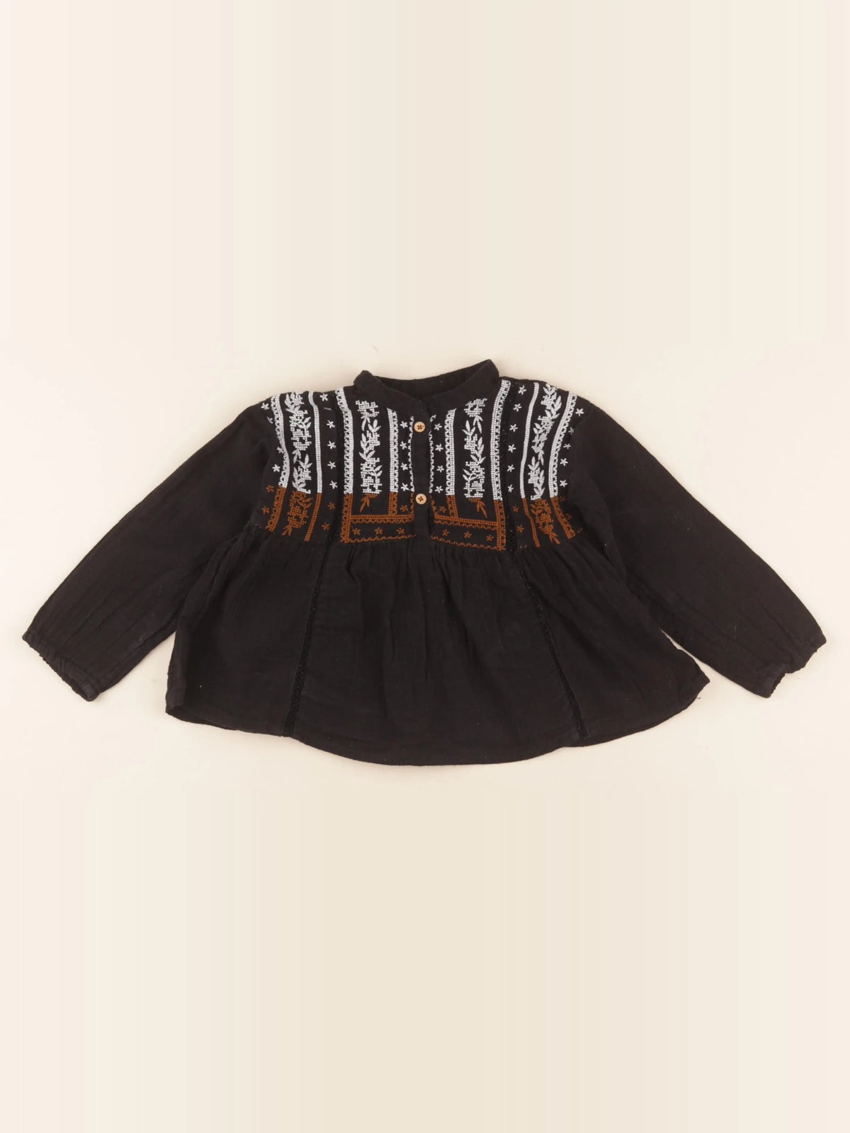 Zara - blouse noir - 18/24 mois