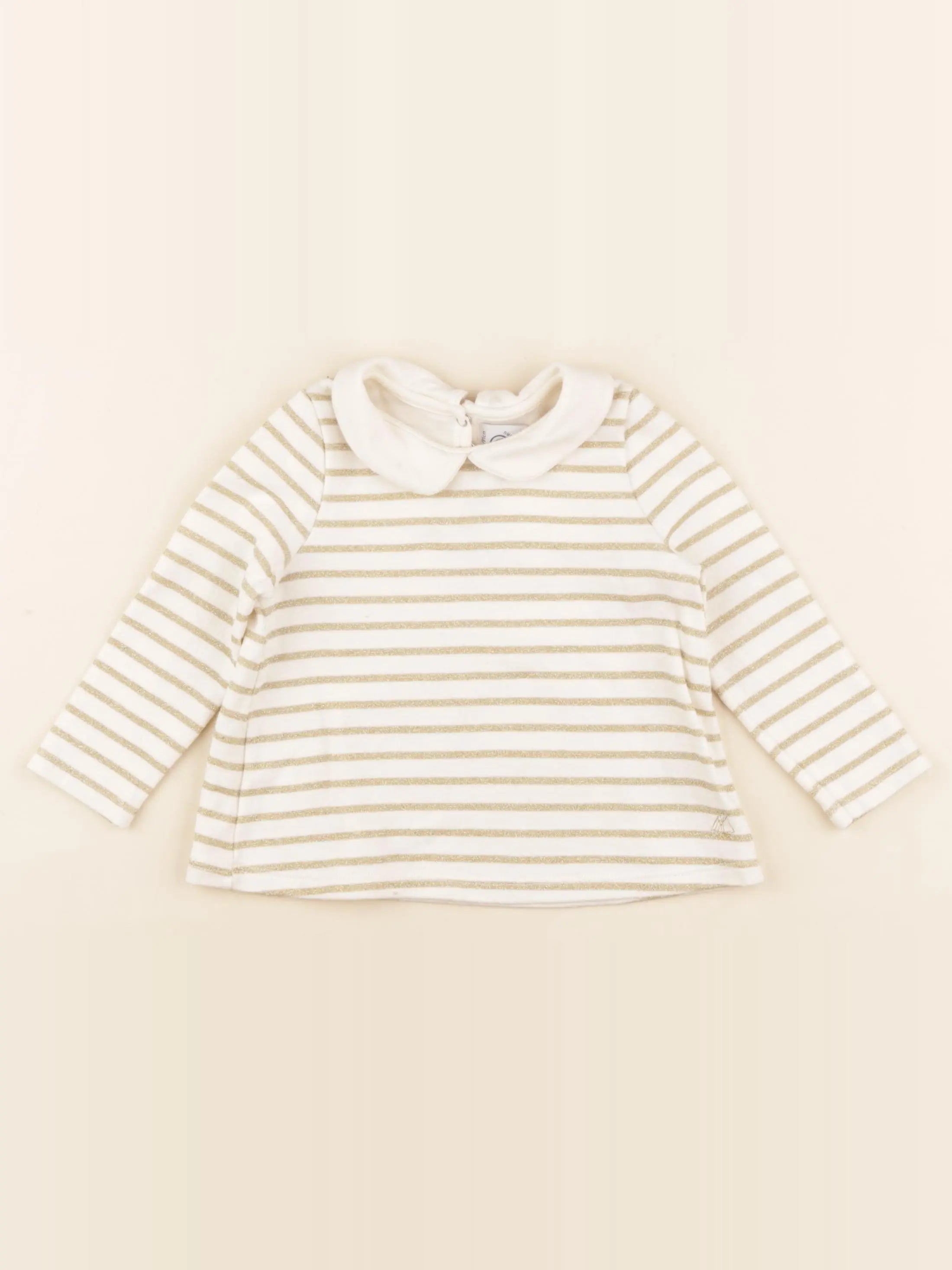 Petit Bateau - tee-shirt beige, or - 18 mois