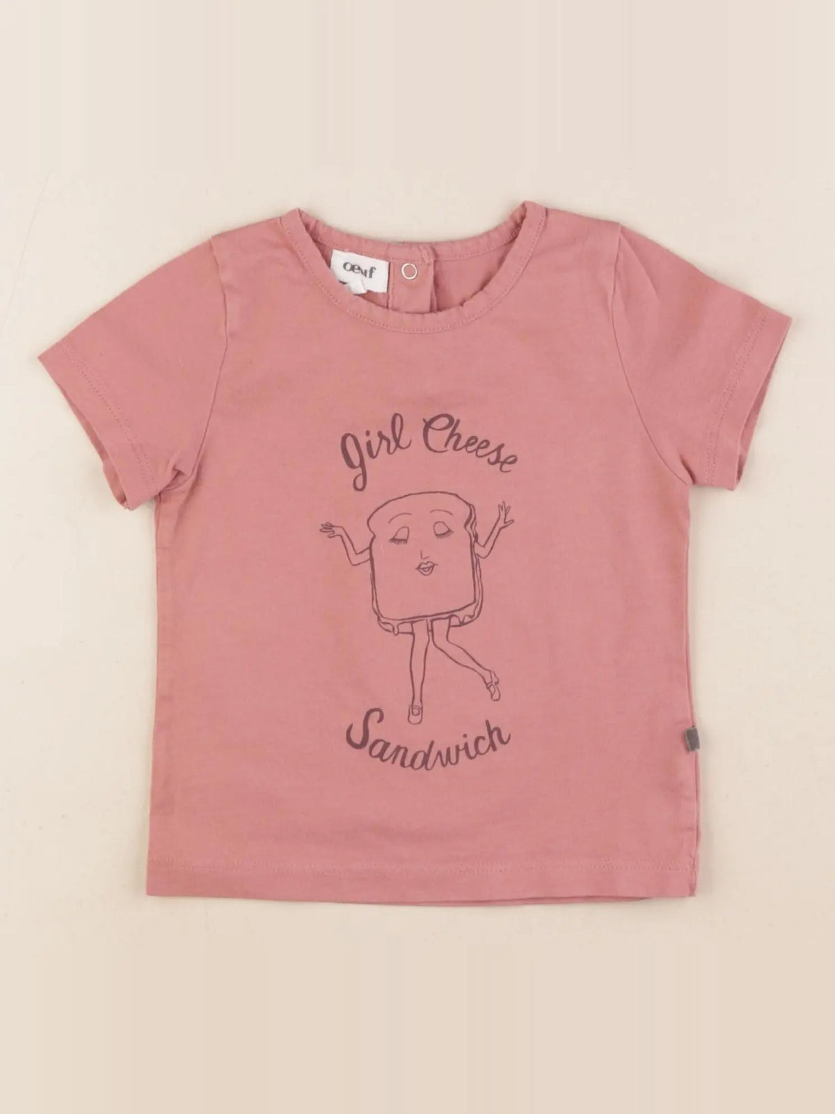 Oeuf NYC - tee-shirt rose - 12 mois