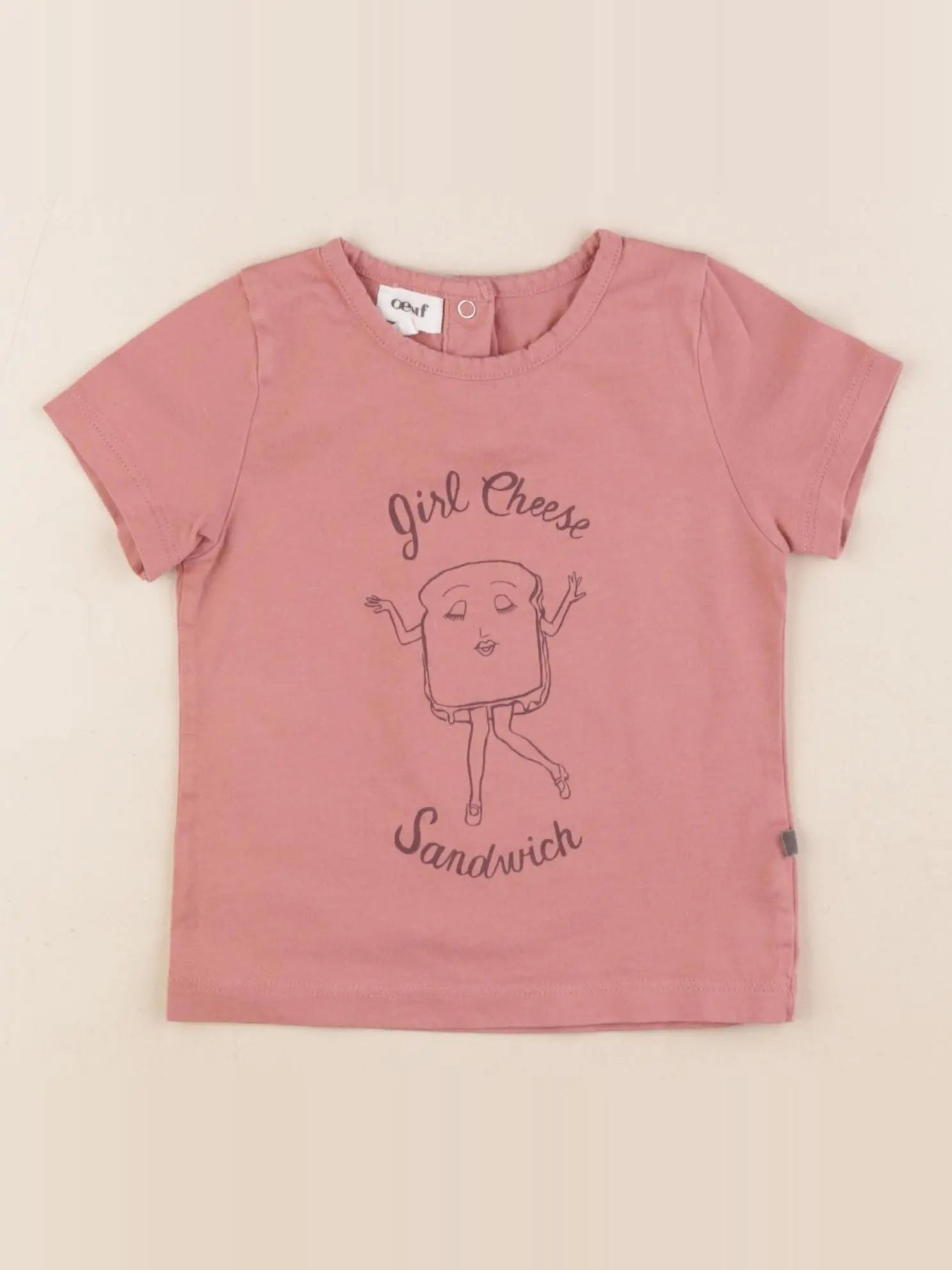 Oeuf NYC - tee-shirt rose - 12 mois