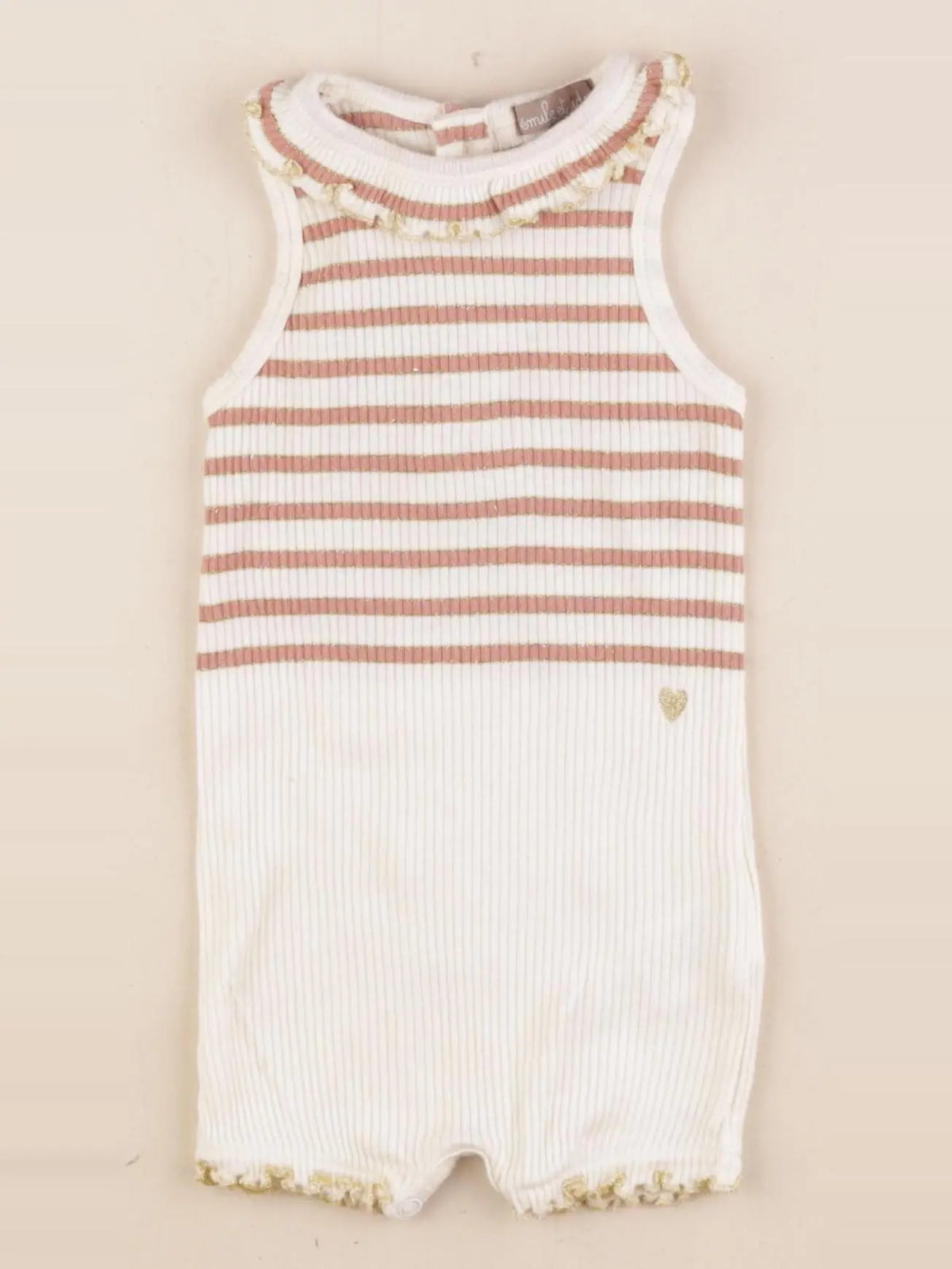 Emile et Ida - combinaison beige, or - 18 mois