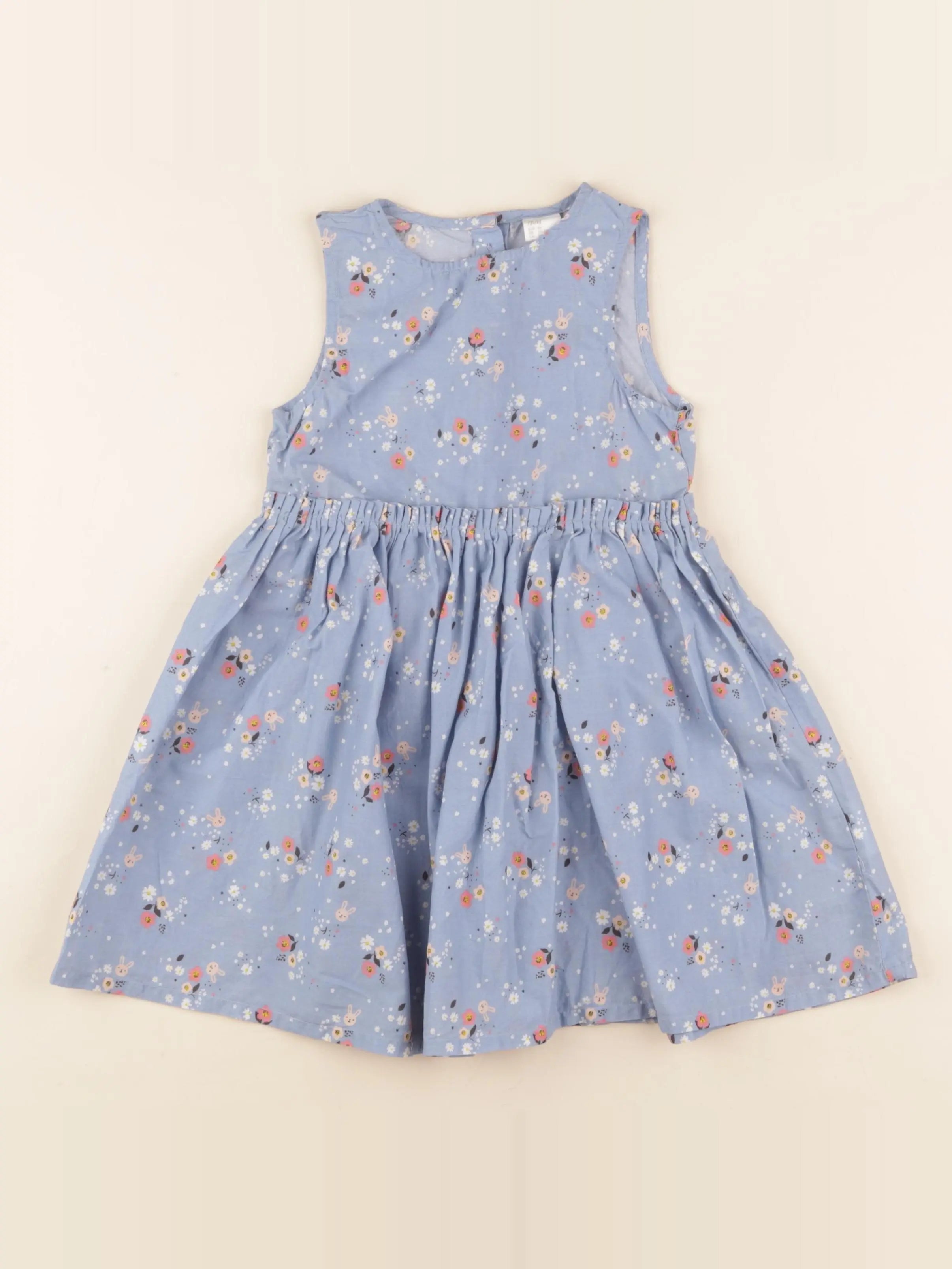 H&M - robe bleu - 18/24 mois