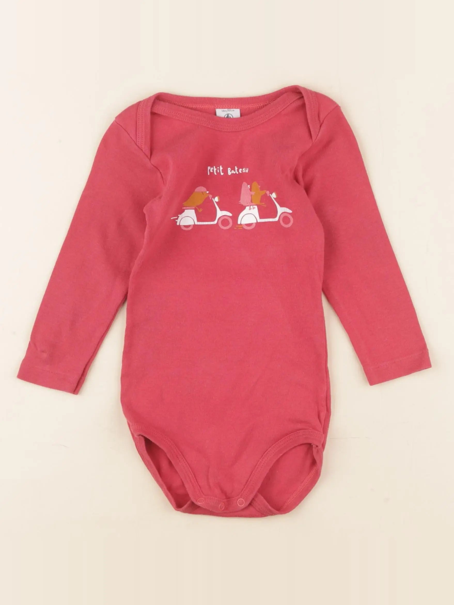 Petit Bateau - body rose - 18 mois