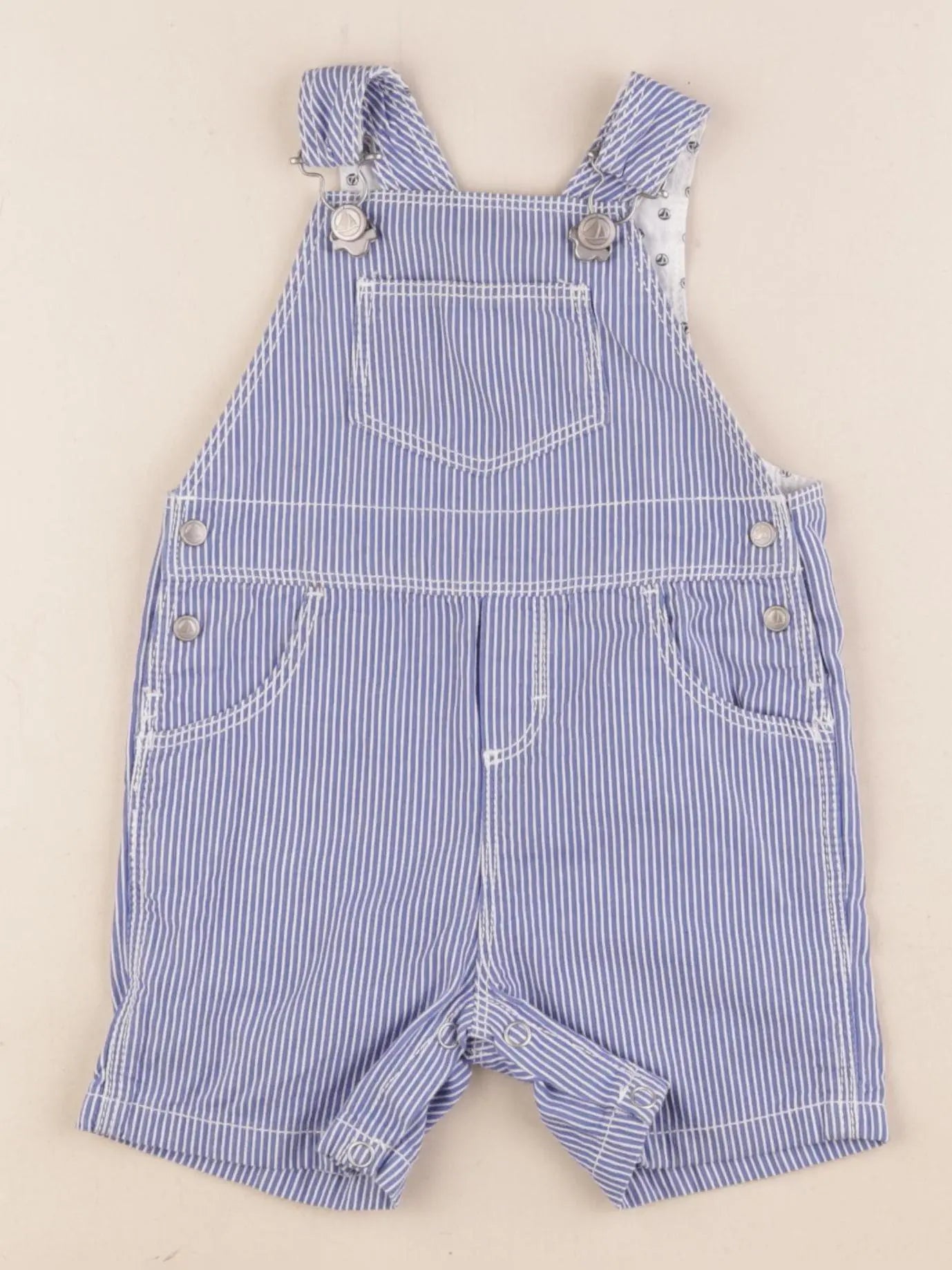 Petit Bateau - salopette bleu - 6 mois