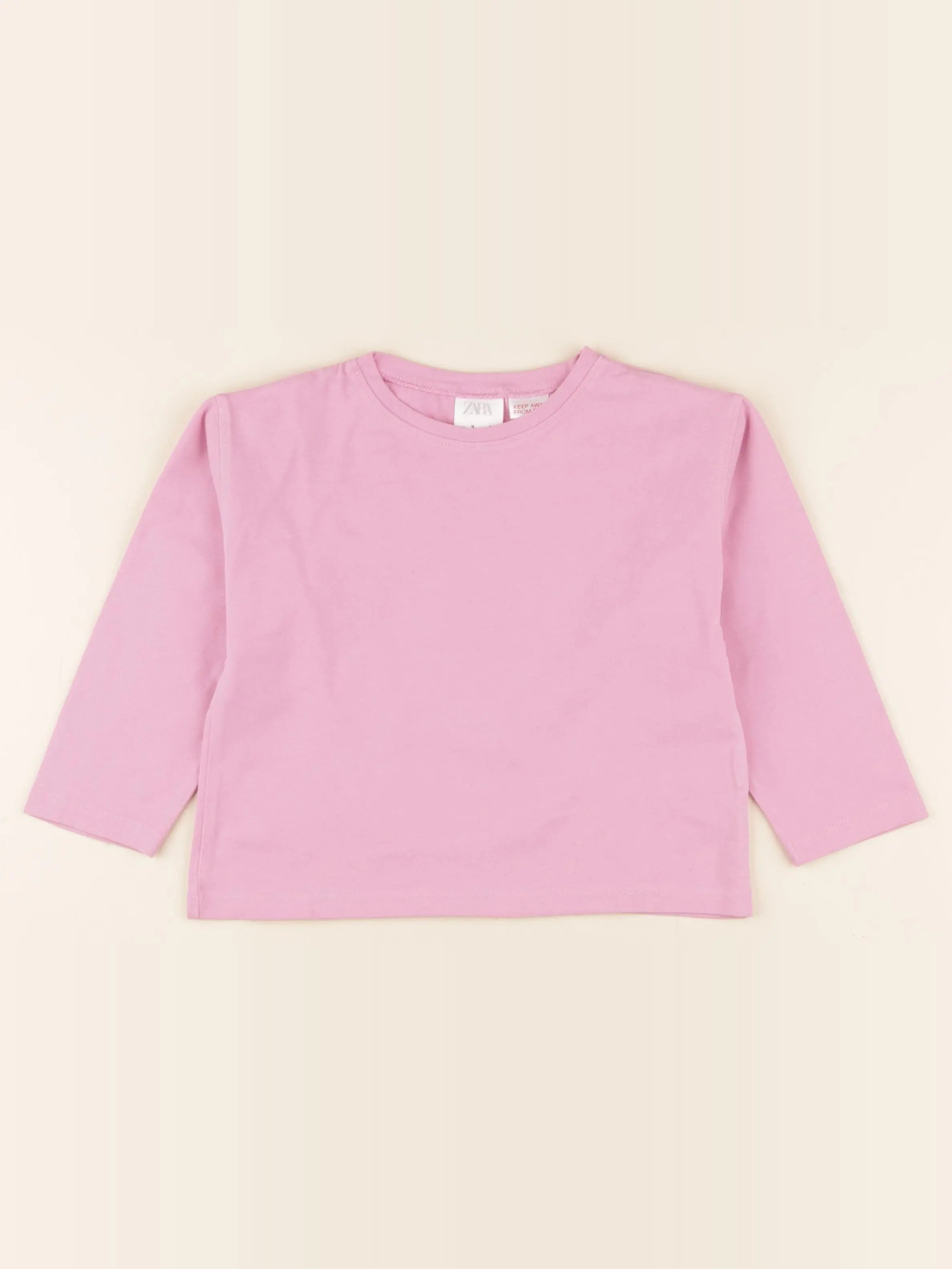 Zara - tee-shirt rose - 3 ans
