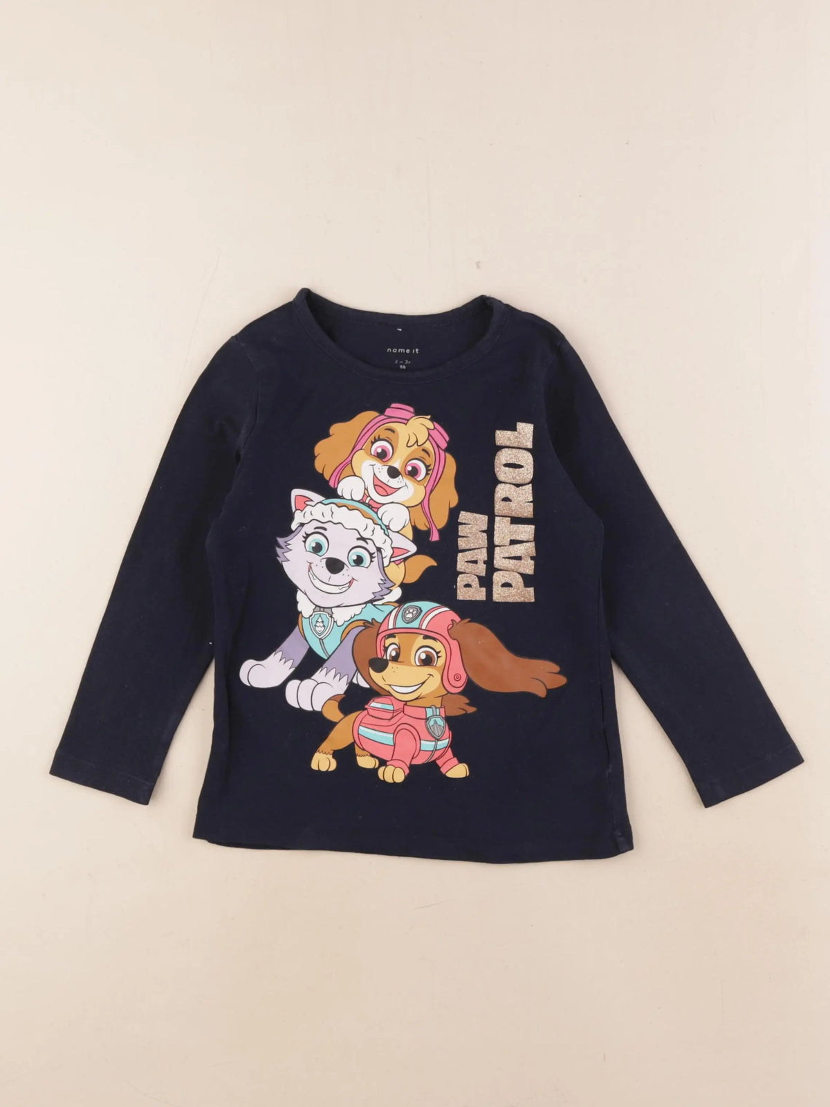 Name it - tee-shirt bleu, or - 2/3 ans