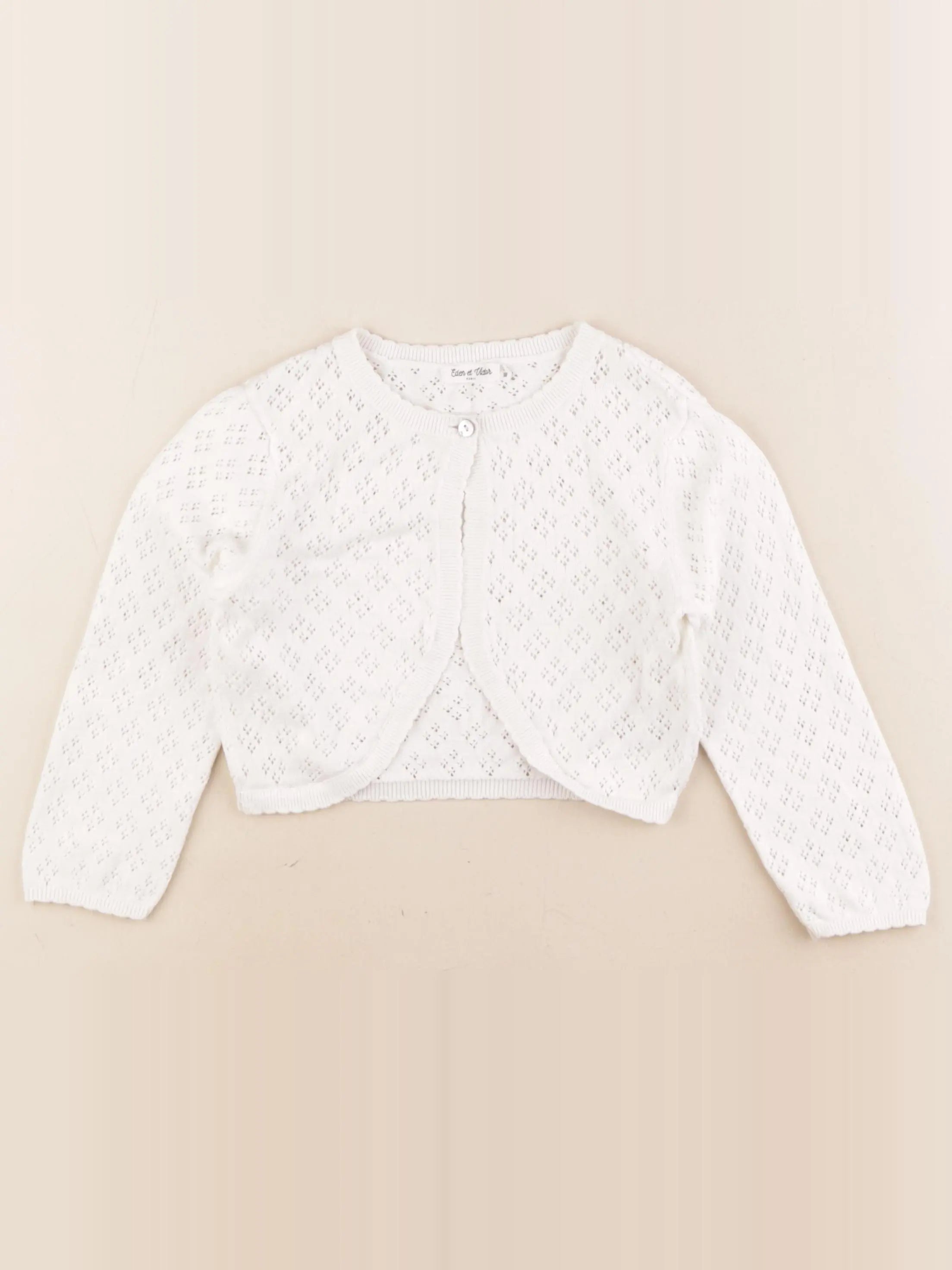 Eden & Victor - gilet blanc - 3 ans