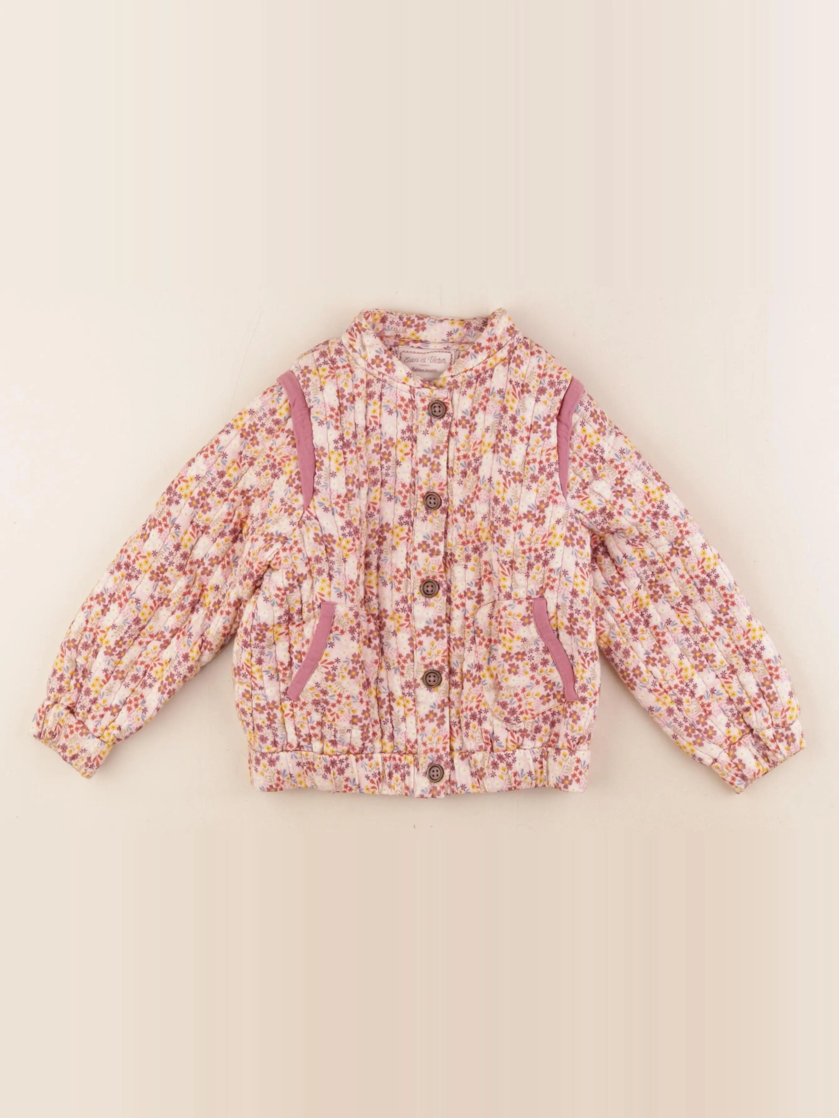 Eden & Victor - veste doublé multicolore - 4 ans