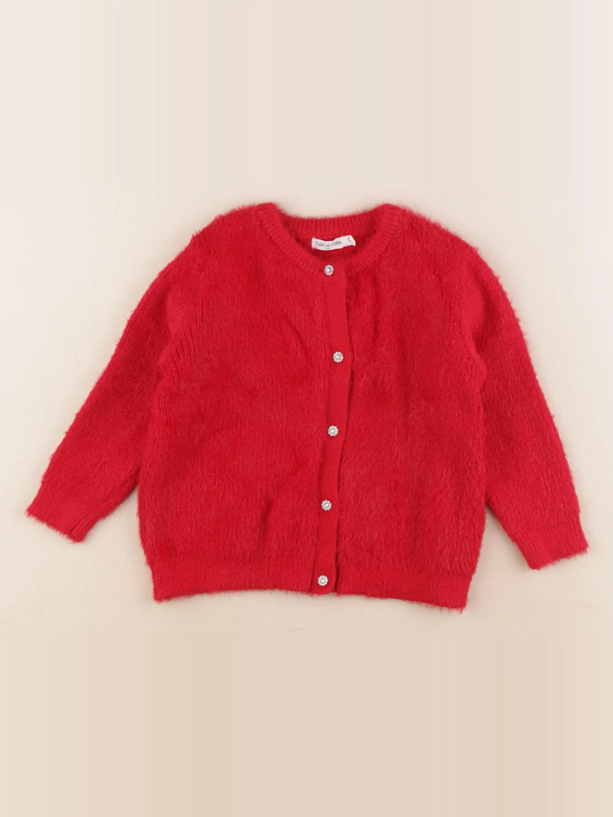 Eden & Victor - gilet rouge - 3 ans