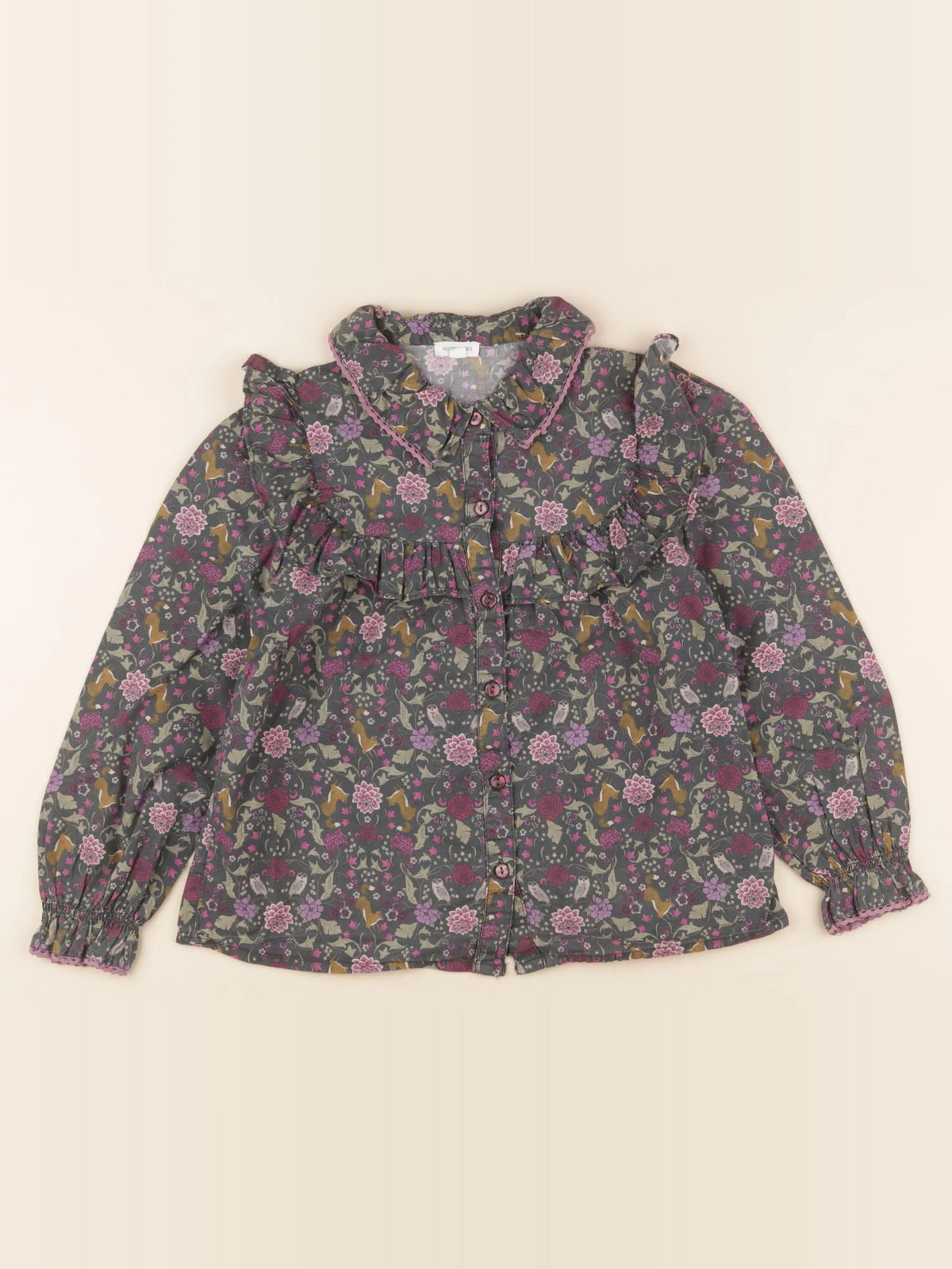 Vertbaudet - blouse multicolore - 8 ans