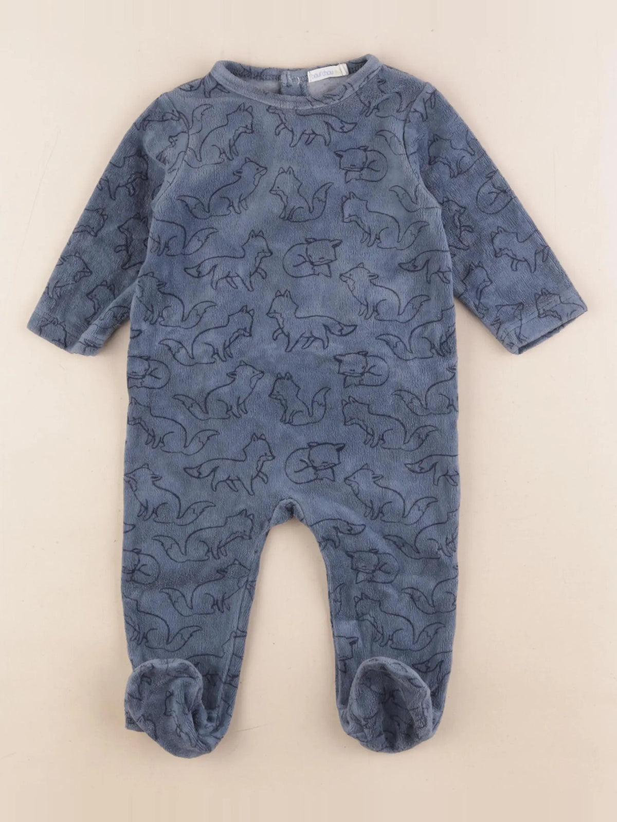 Boutchou - pyjama velours bleu - 6 mois