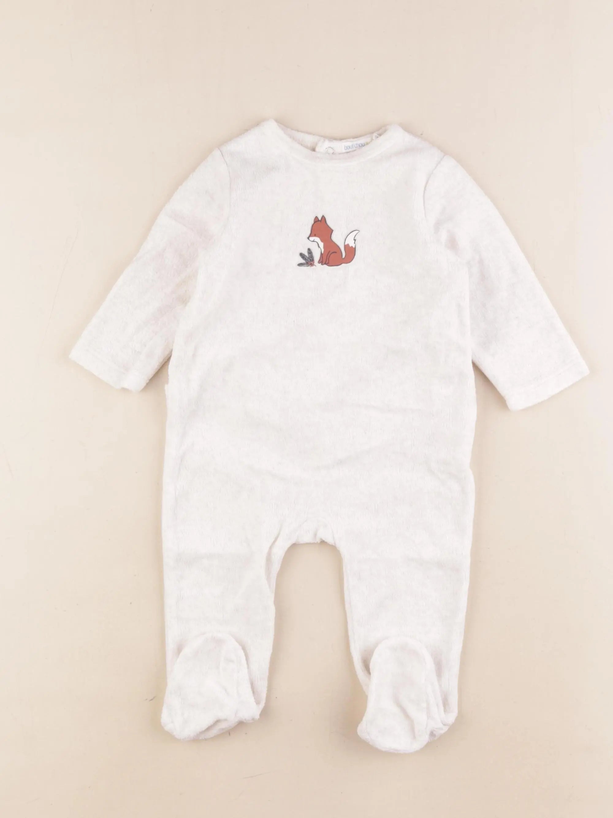 Boutchou - pyjama velours blanc - 6 mois