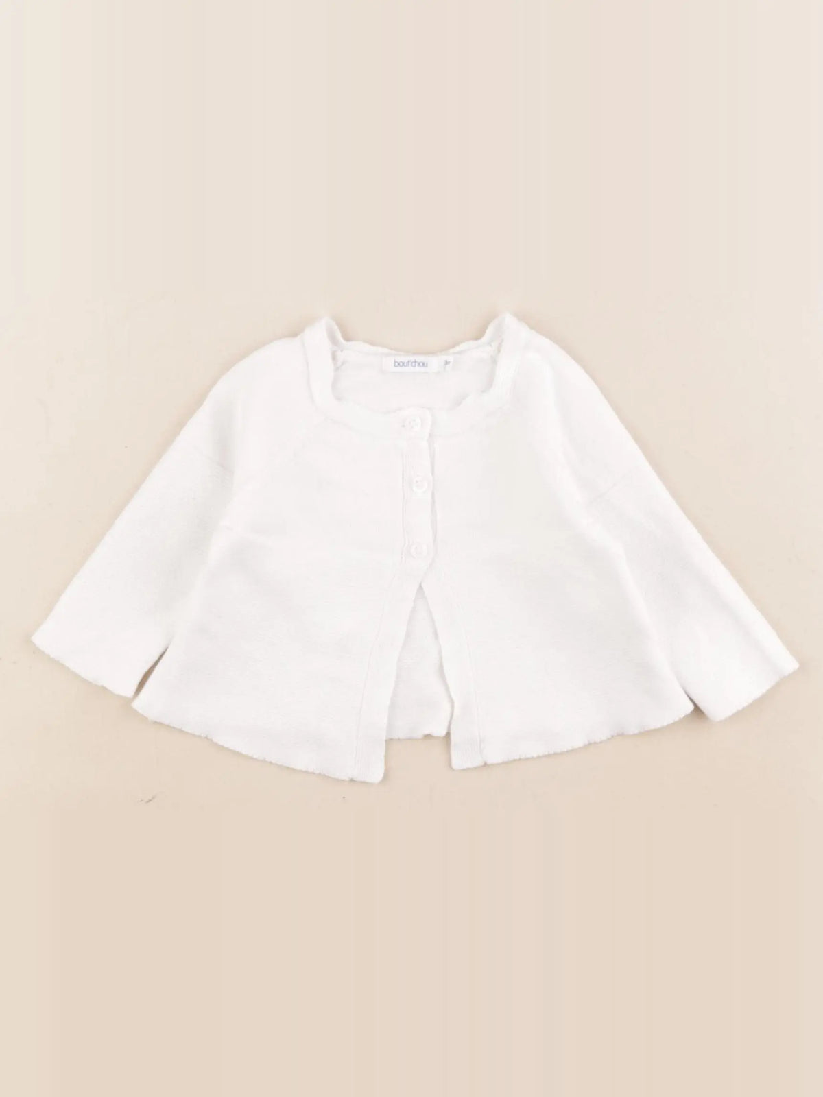 Boutchou - gilet blanc - 3 mois