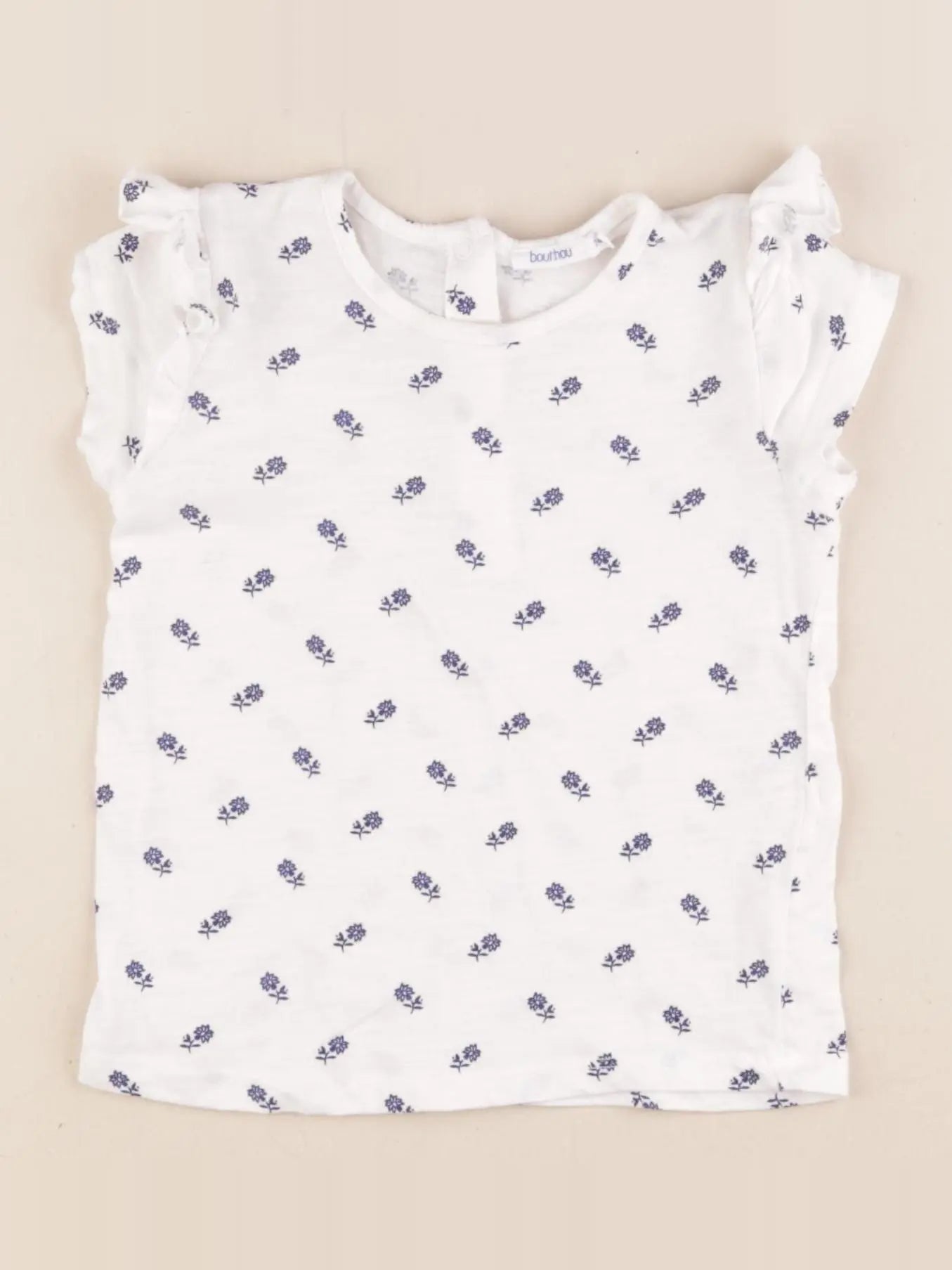 Boutchou - tee-shirt blanc, bleu - 24 mois