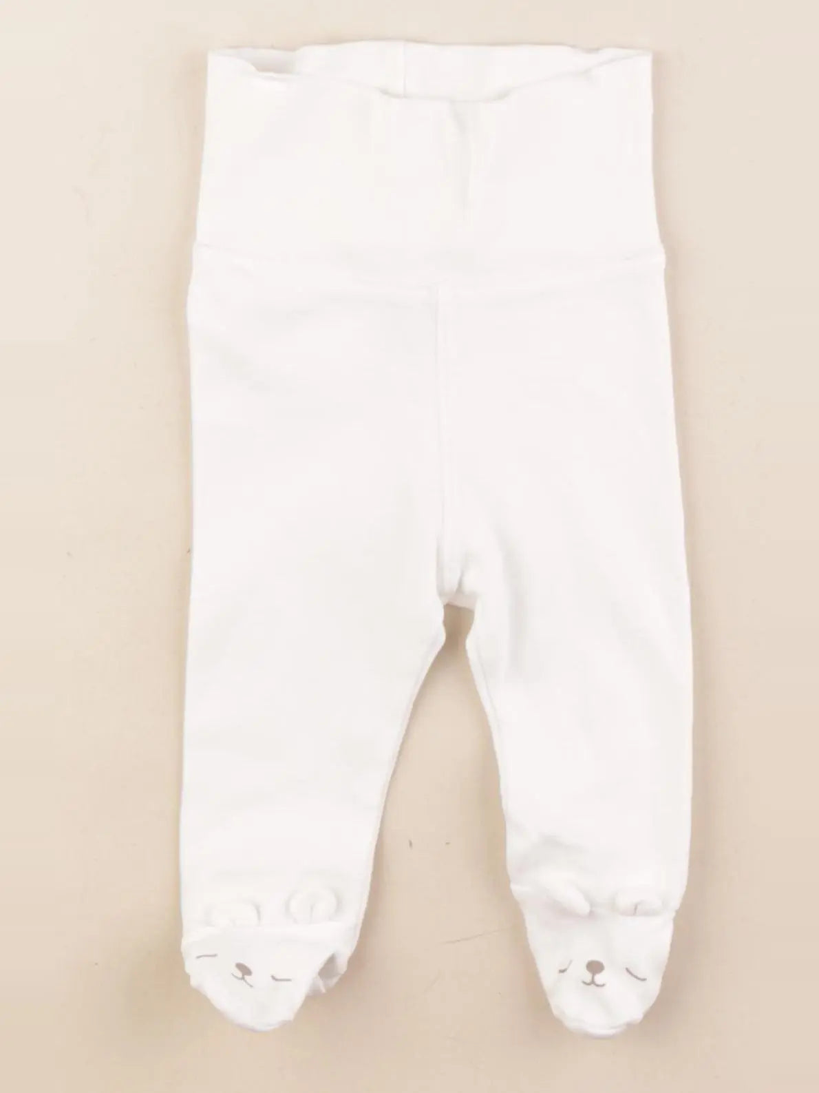H&M - legging blanc - 1/2 mois