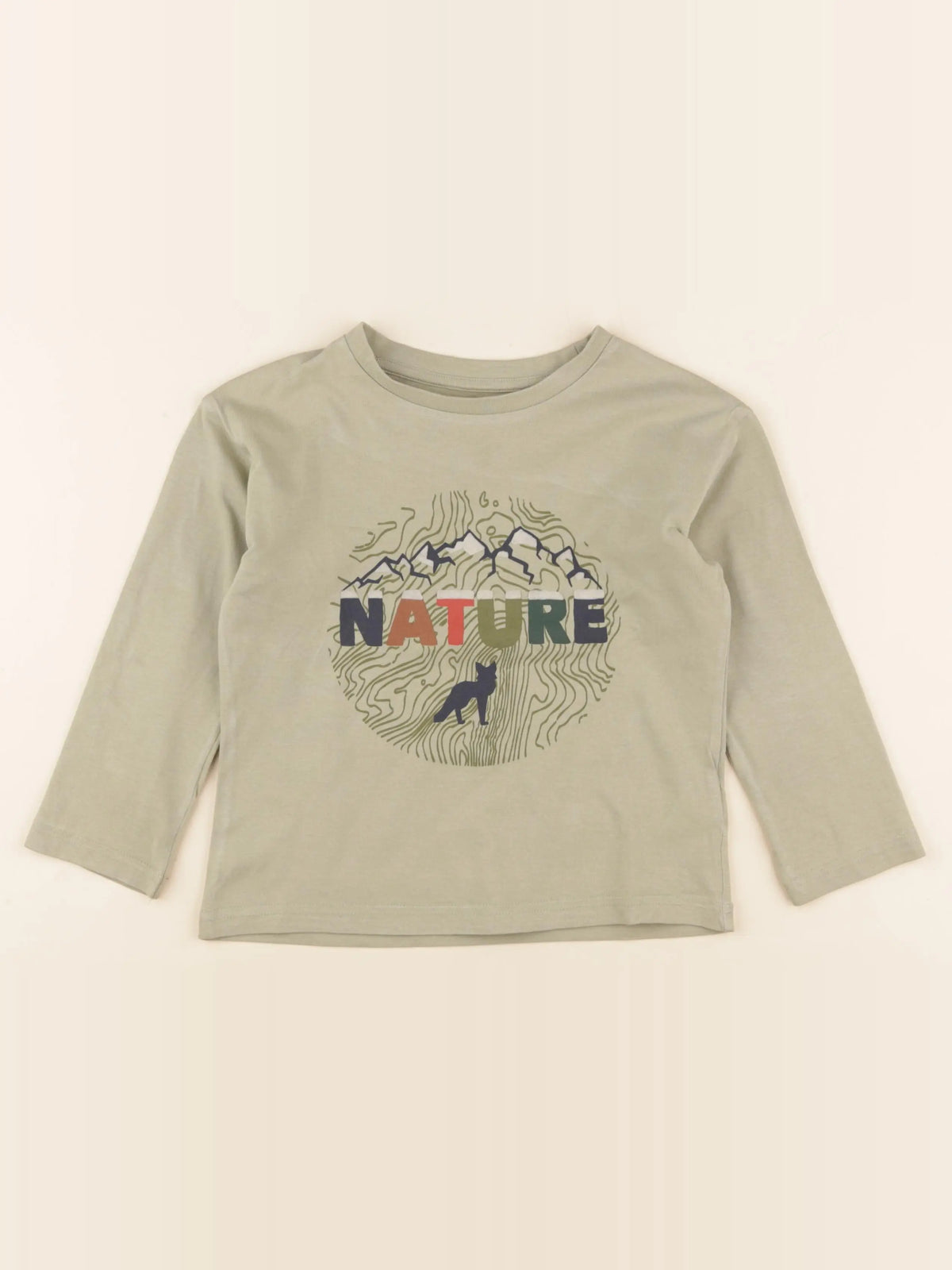 Vertbaudet - tee-shirt vert - 5 ans