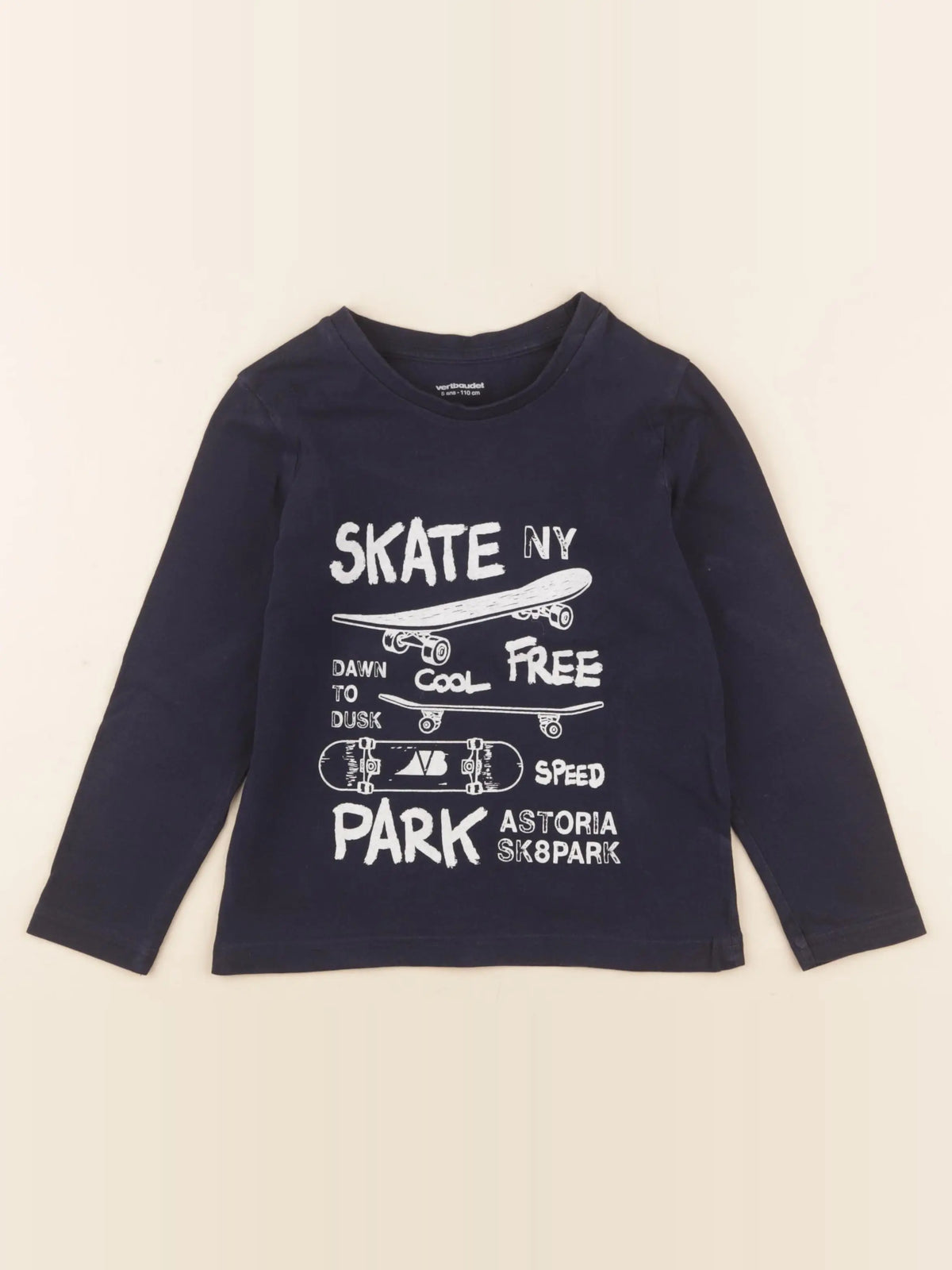 Vertbaudet - tee-shirt bleu - 5 ans