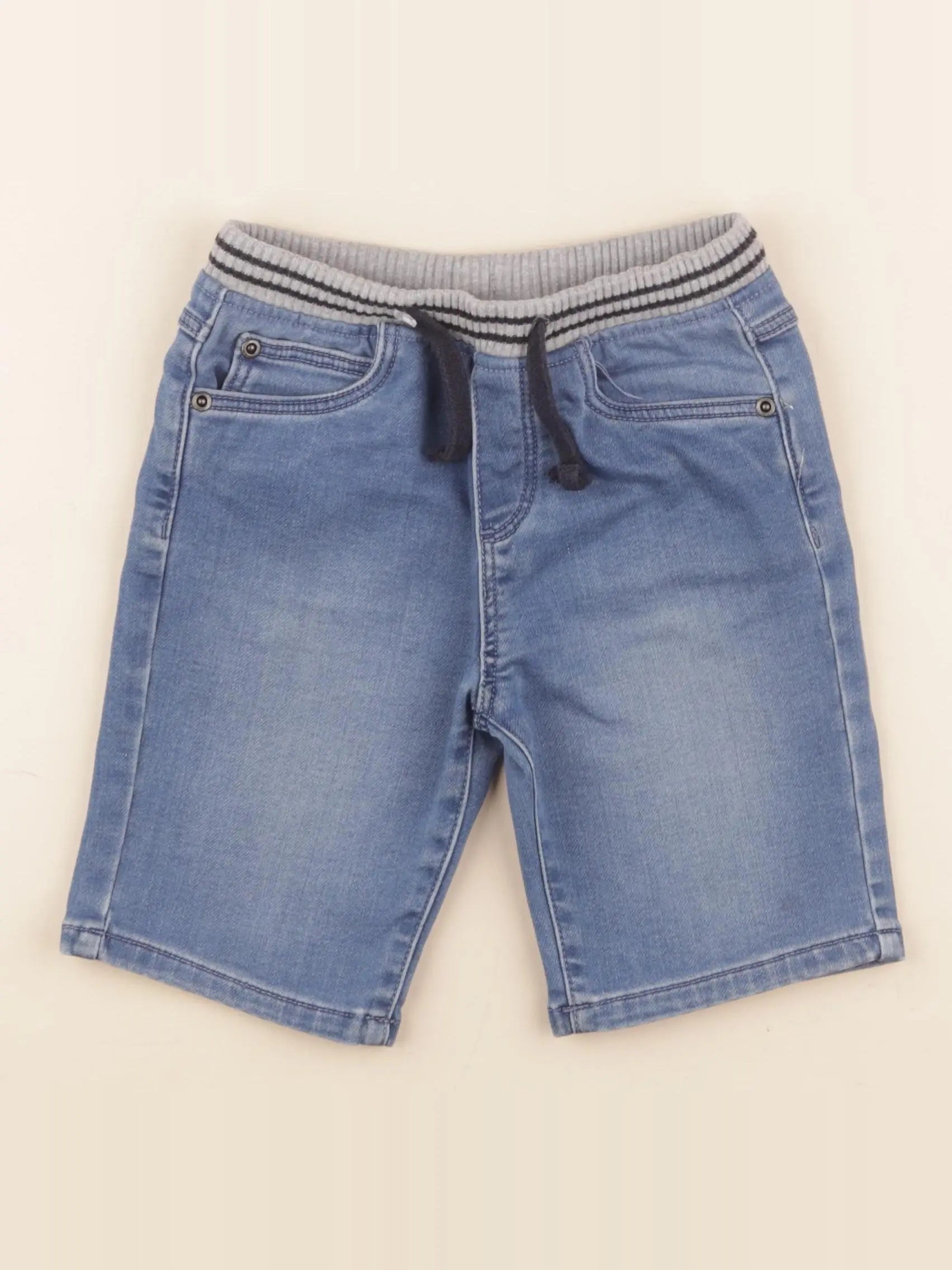 Vertbaudet - short bleu, gris - 5 ans