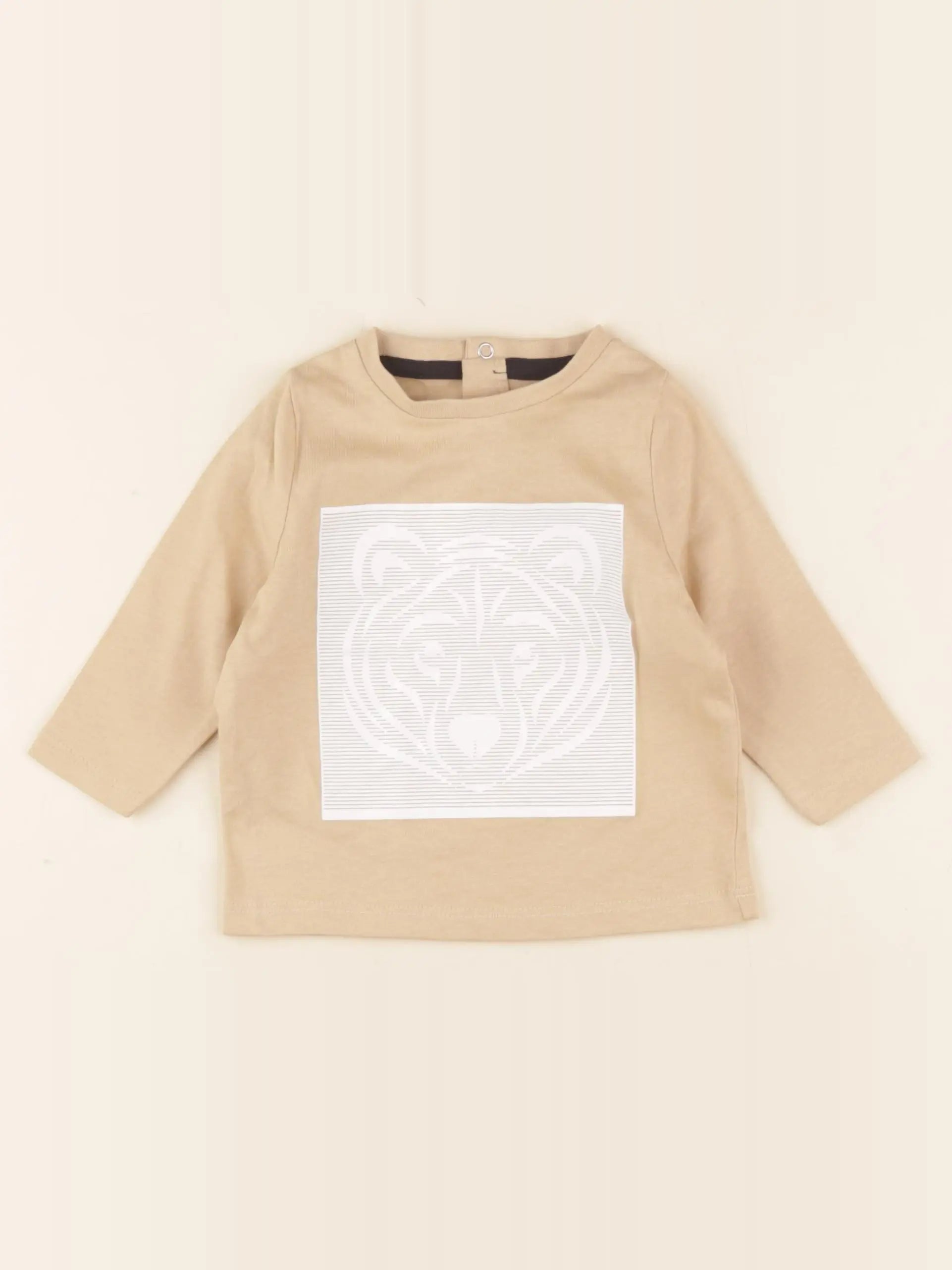Little Cigogne - tee-shirt beige - 9 mois