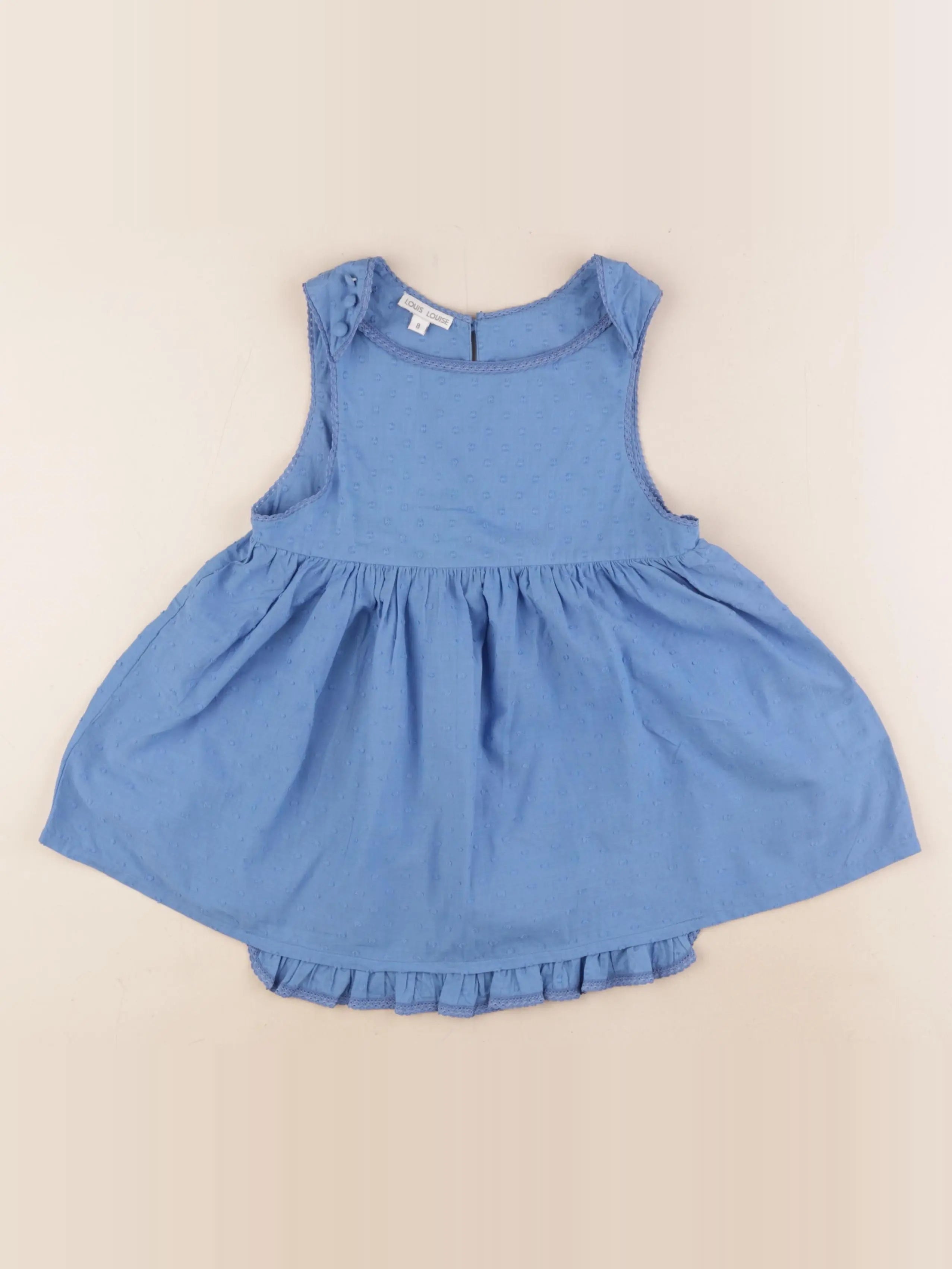 Louis Louise - blouse bleu - 8 ans
