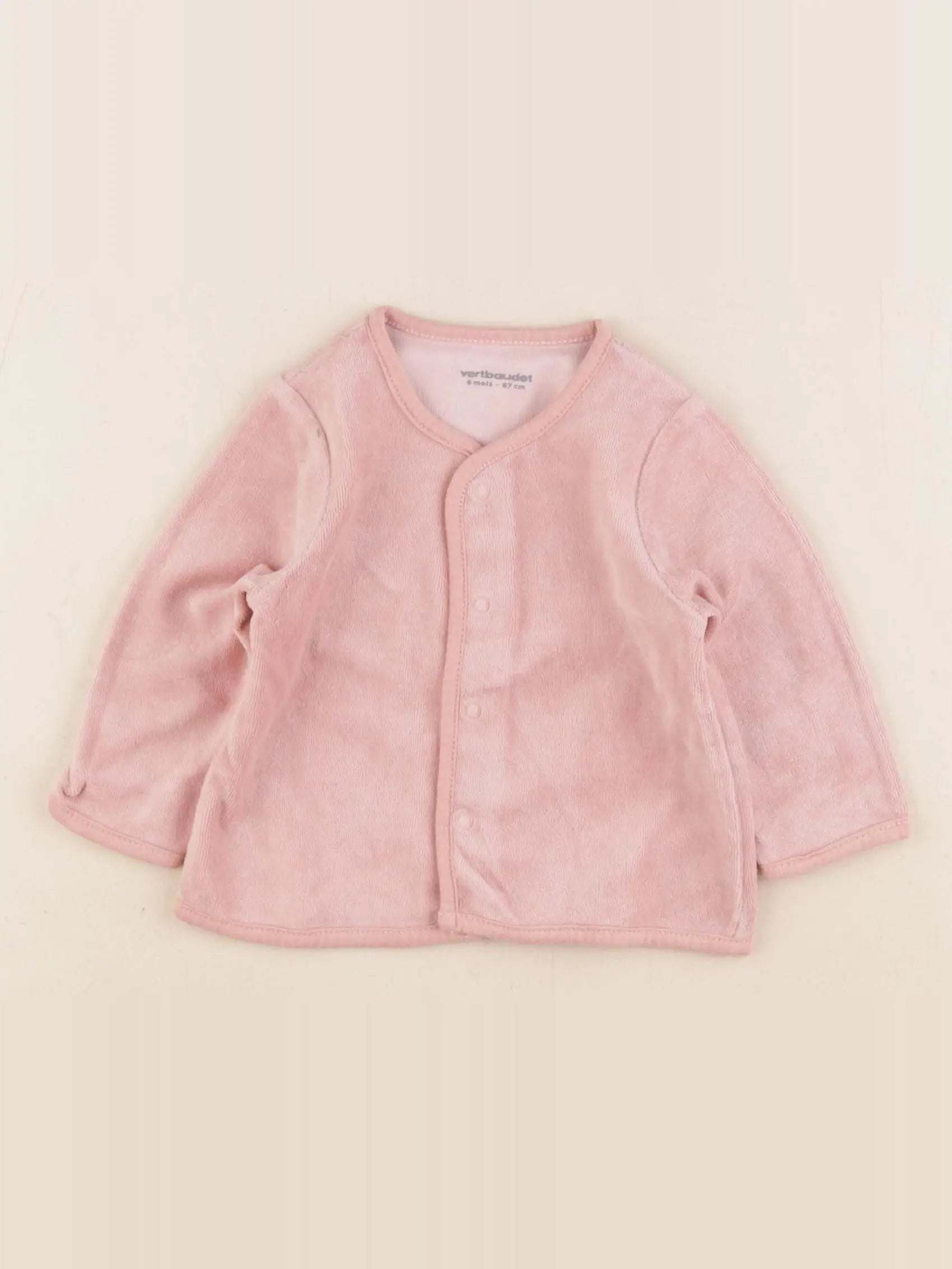 Vertbaudet - gilet rose - 6 mois