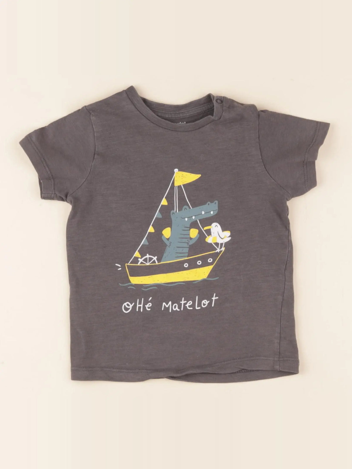 Vertbaudet - tee-shirt gris - 18 mois