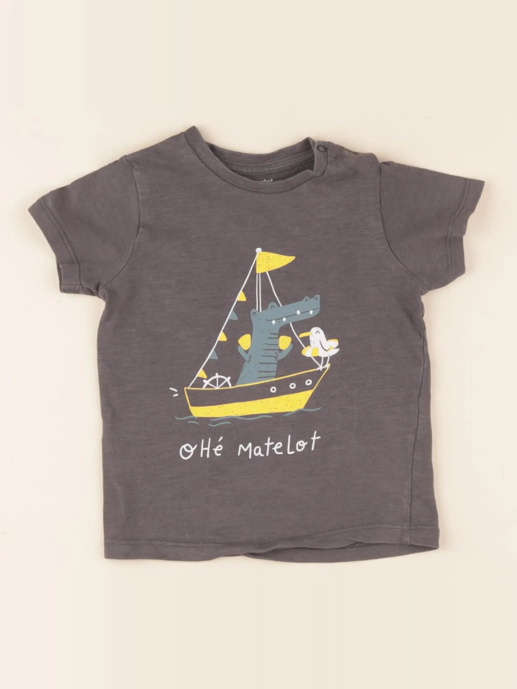 Vertbaudet - tee-shirt gris - 18 mois