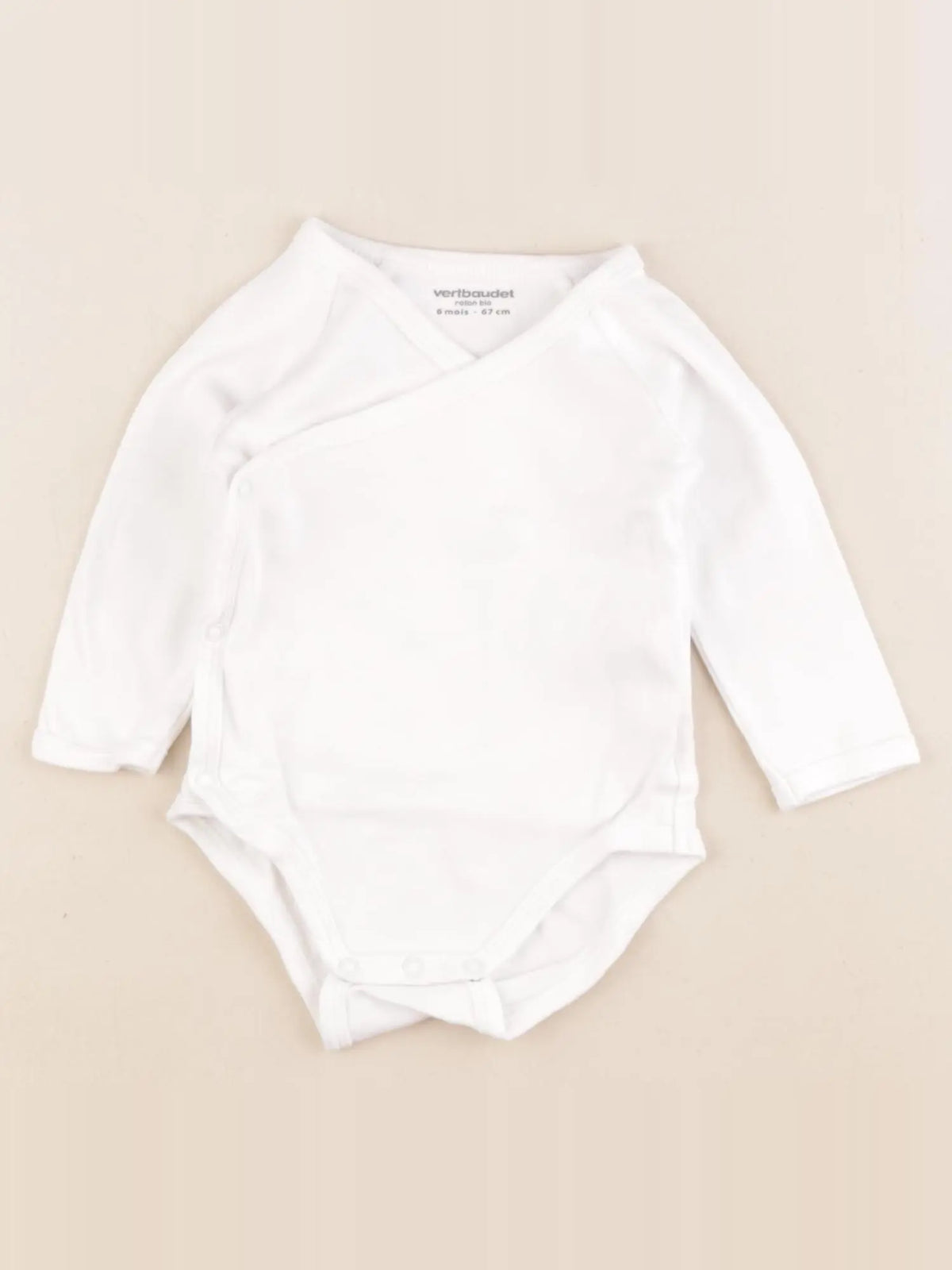Petit Bateau - body blanc - 6 mois