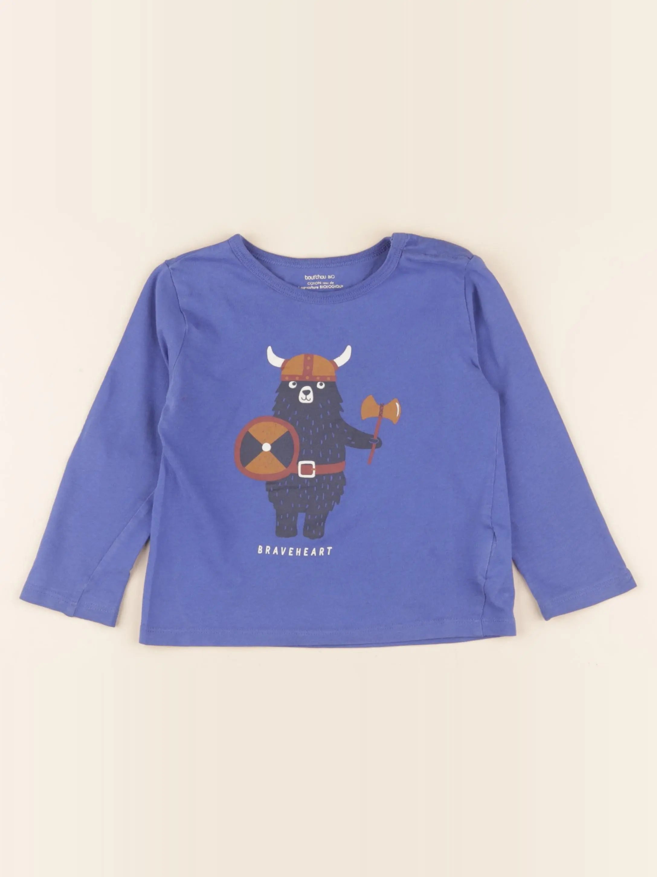 Boutchou - tee-shirt bleu - 36 mois