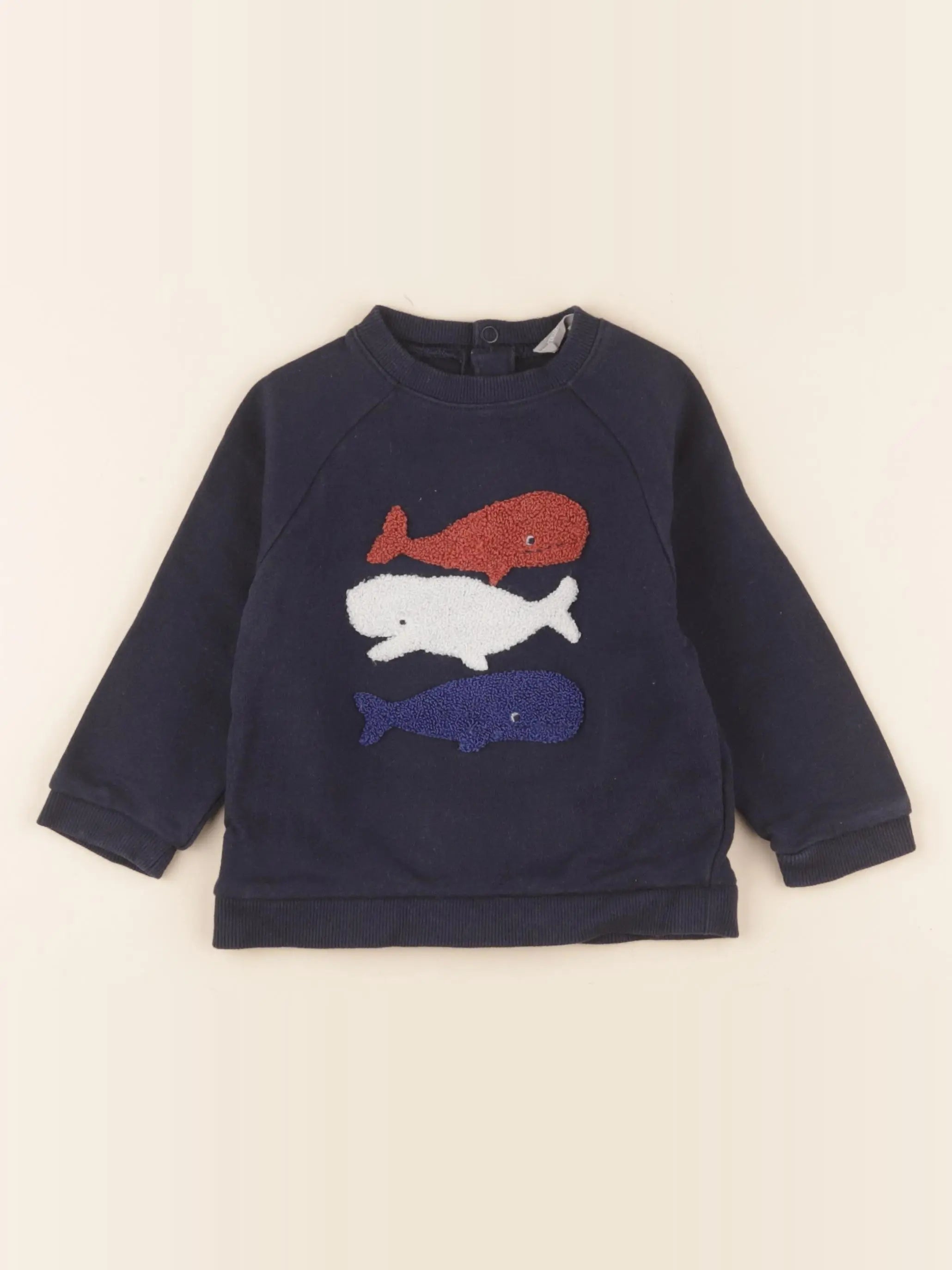 Boutchou - sweat bleu - 24 mois