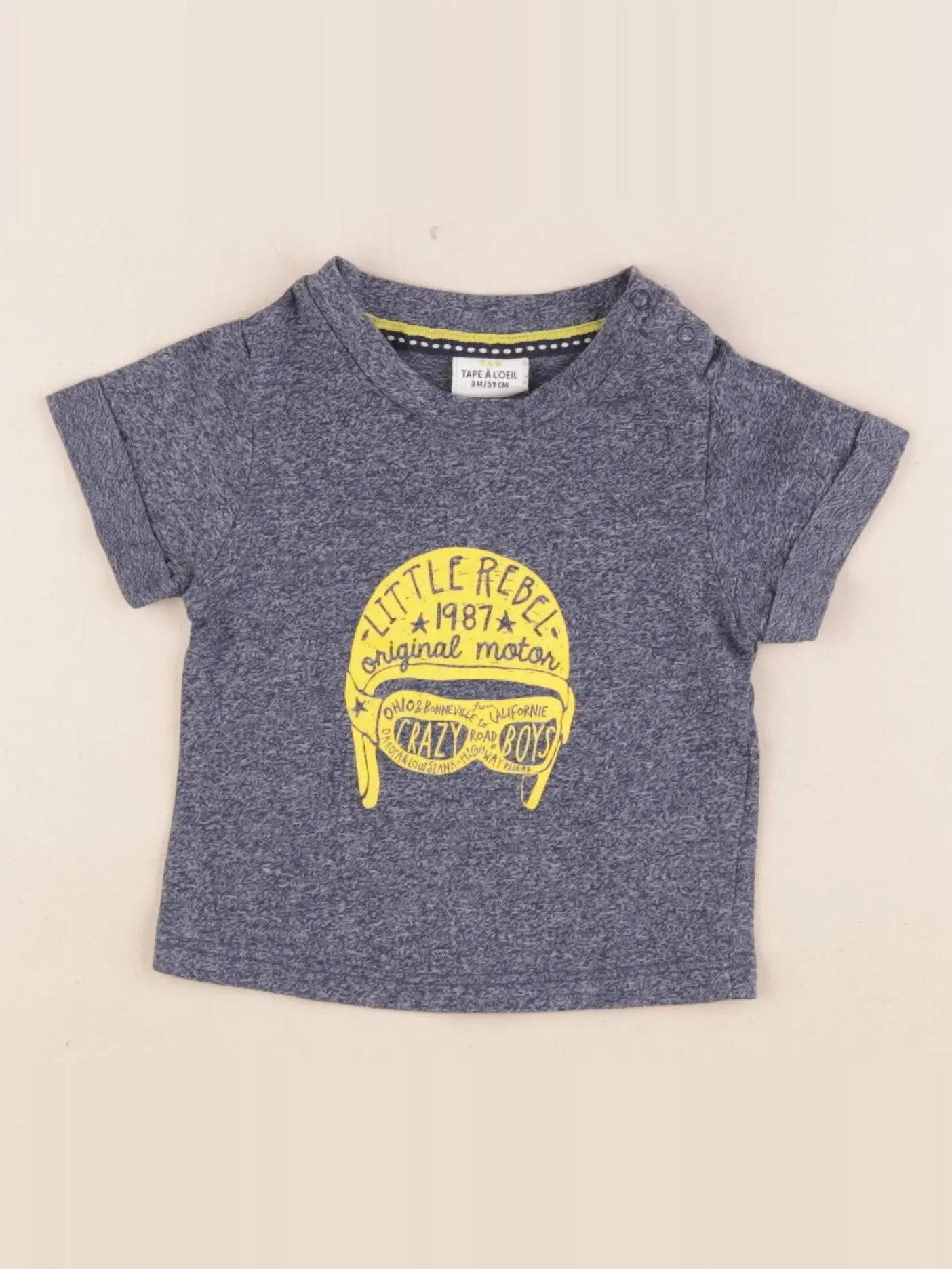 Tape à l'oeil - tee-shirt bleu - 3 mois