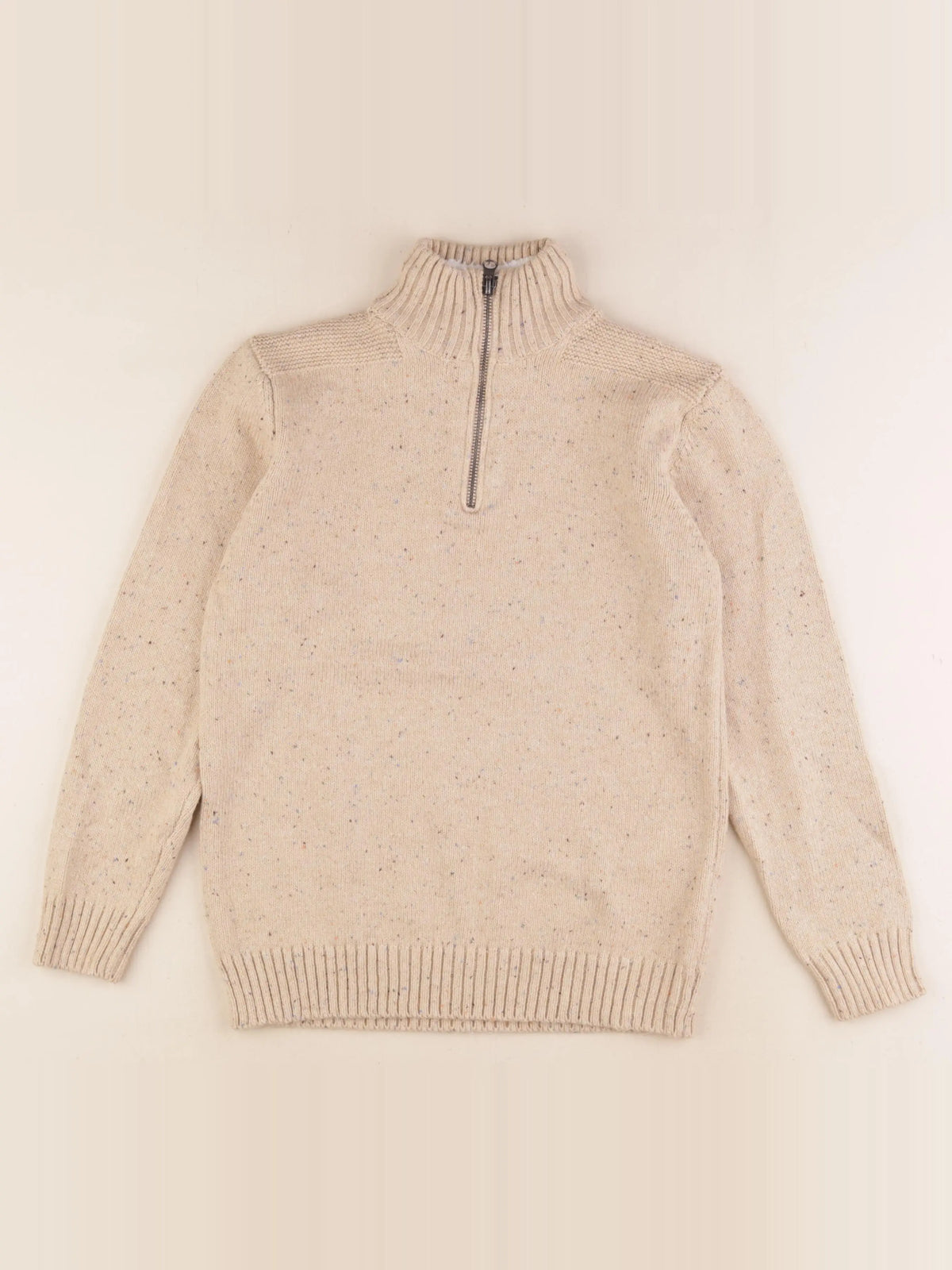 Vertbaudet - pull beige - 12 ans