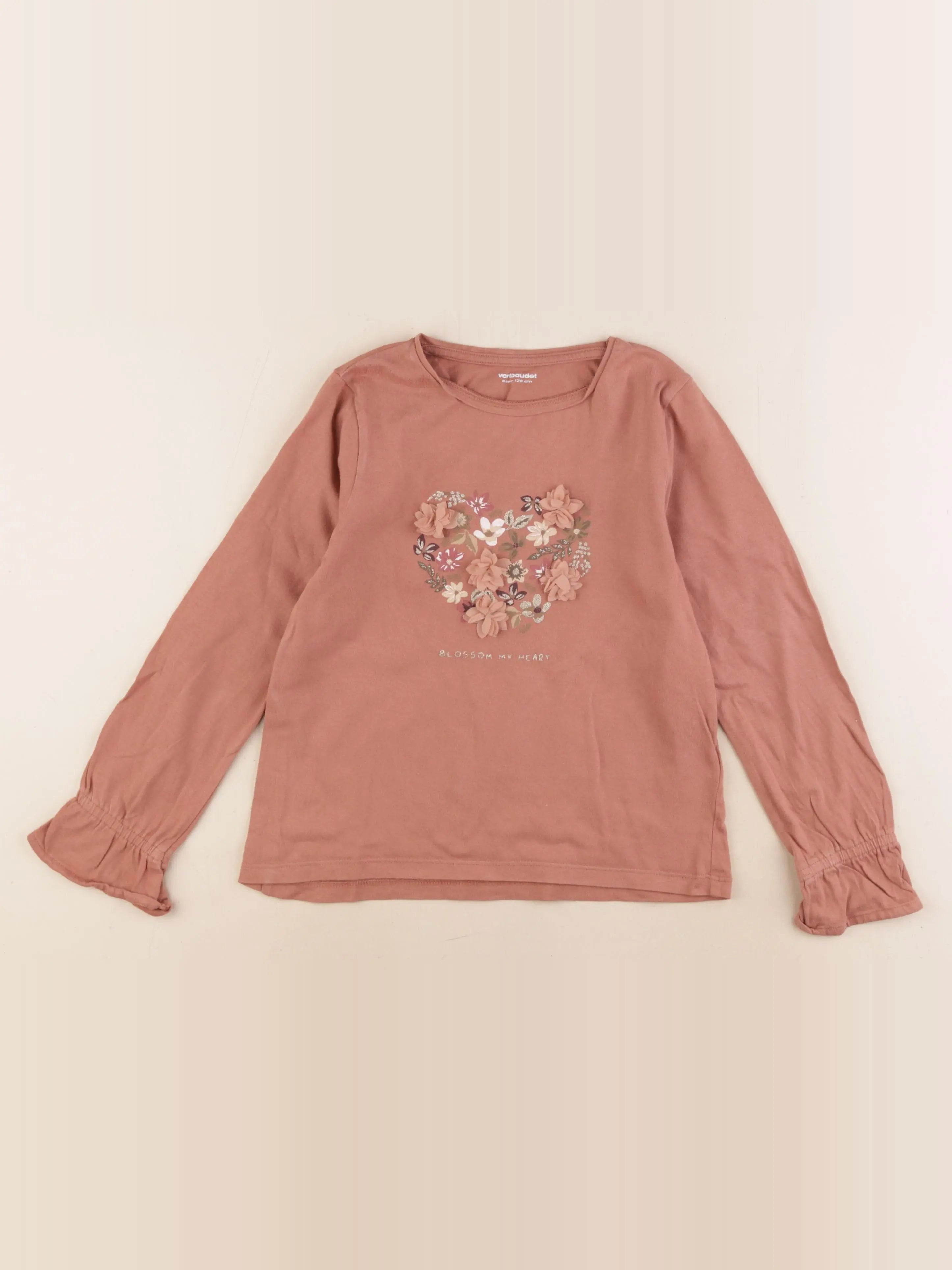 Vertbaudet - tee-shirt rose - 8 ans