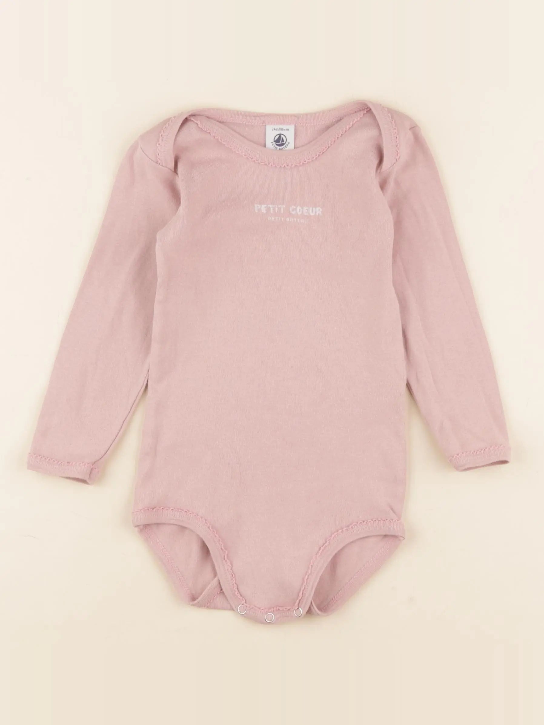 Petit Bateau - body rose - 24 mois