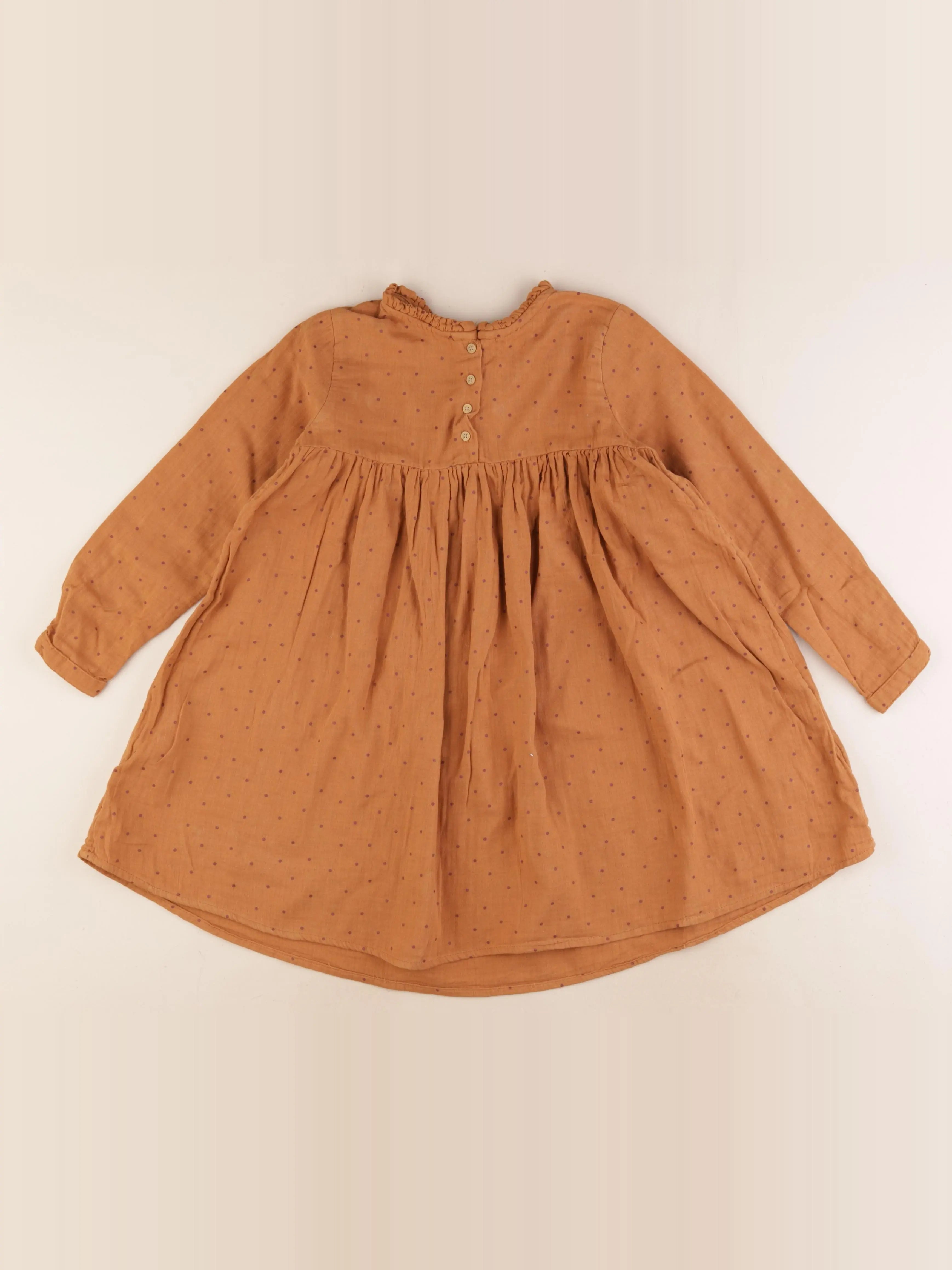 Vertbaudet - robe marron - 8 ans