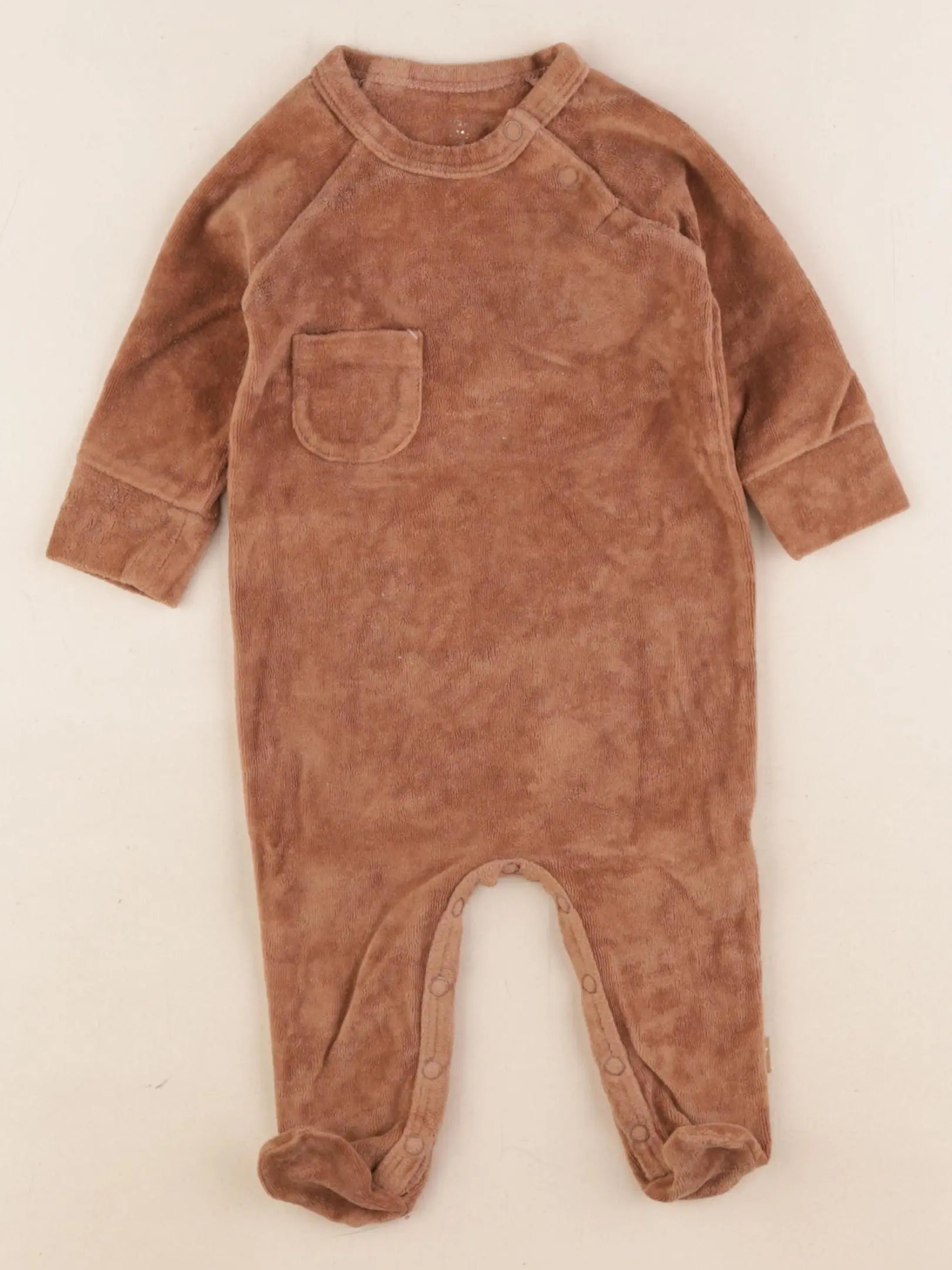Fresk - pyjama velours marron - 3 mois