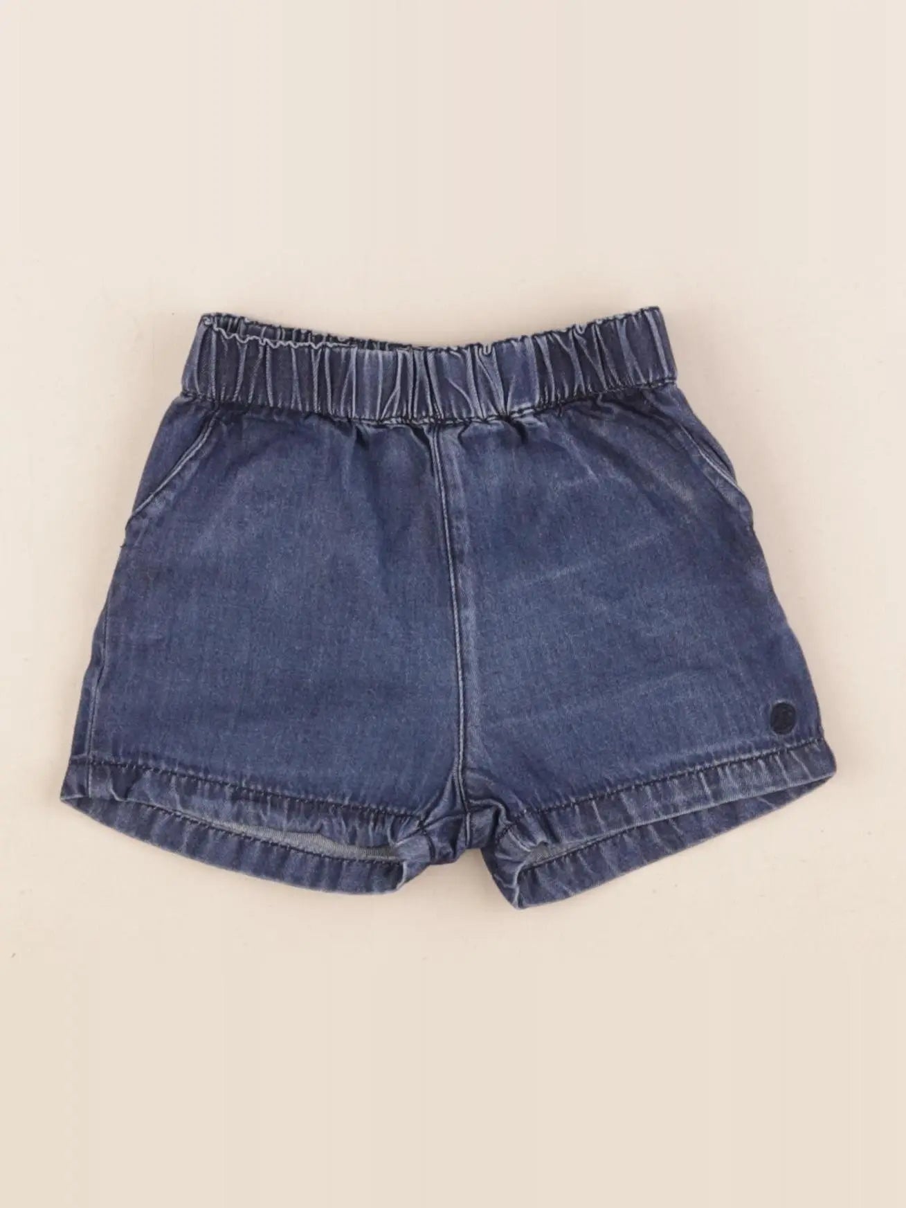 Petit Bateau - short bleu - 12 mois