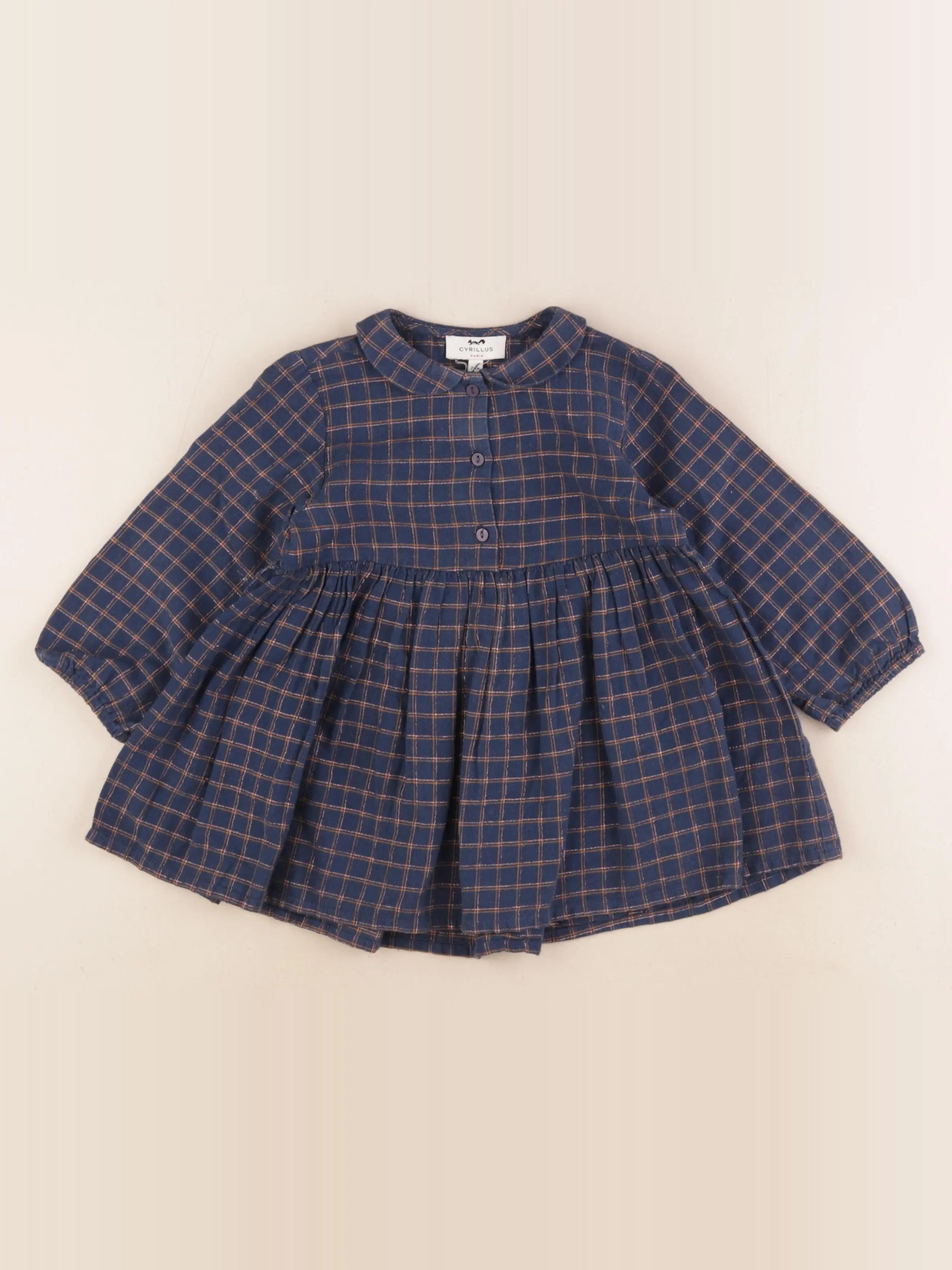 Cyrillus - robe bleu - 24 mois