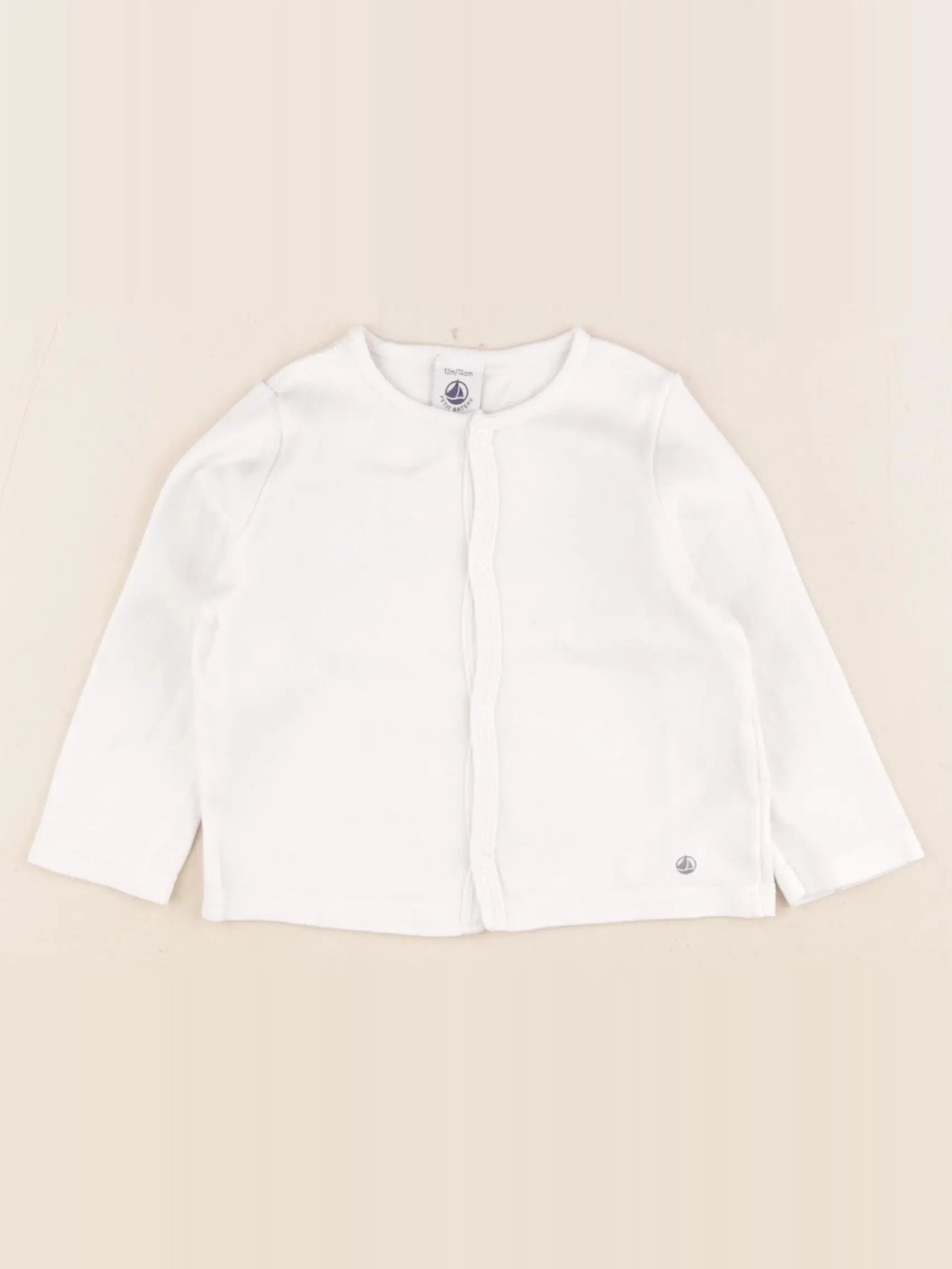 Petit Bateau - tee-shirt blanc - 1 an