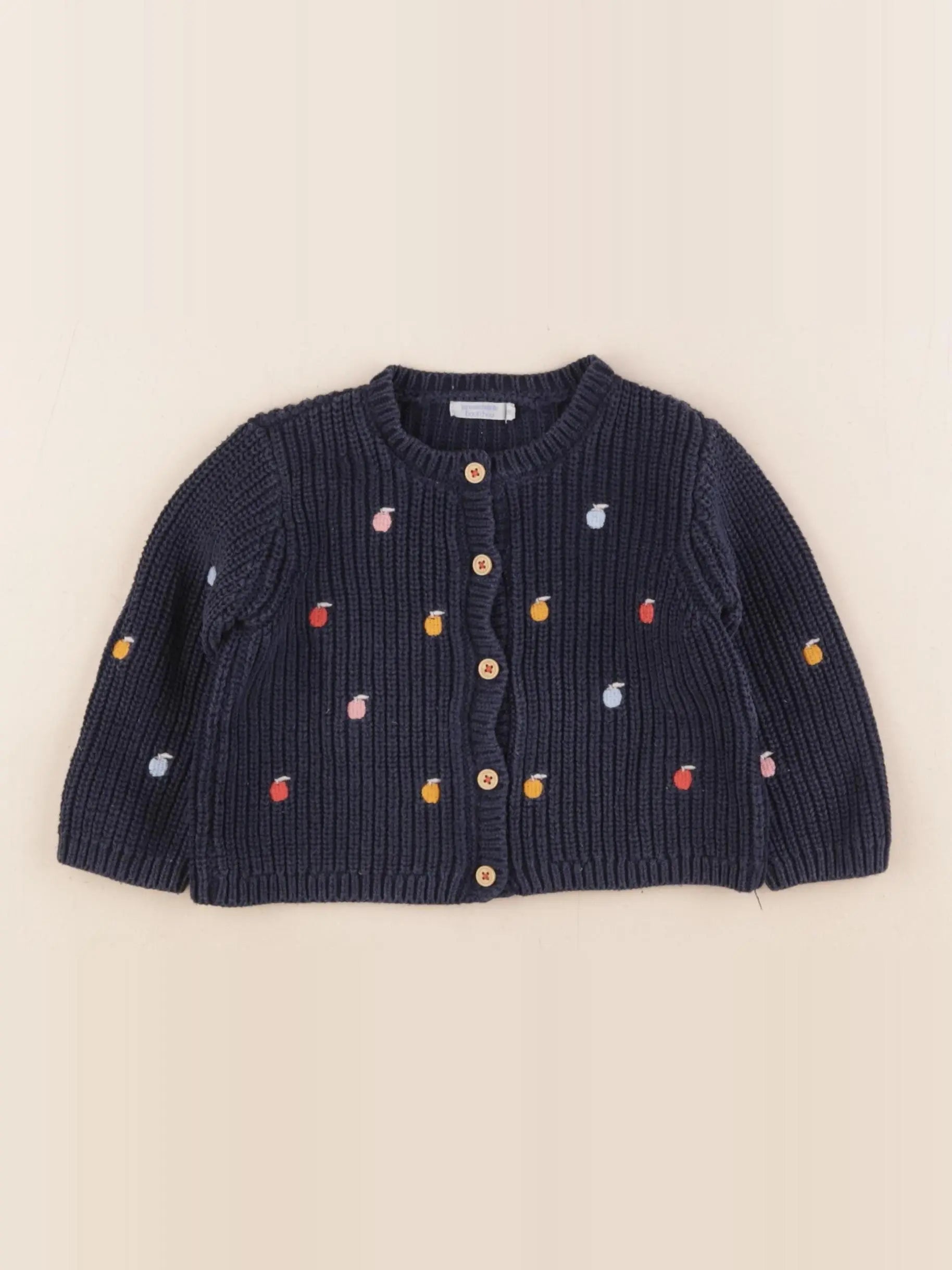Boutchou - gilet bleu - 9 mois