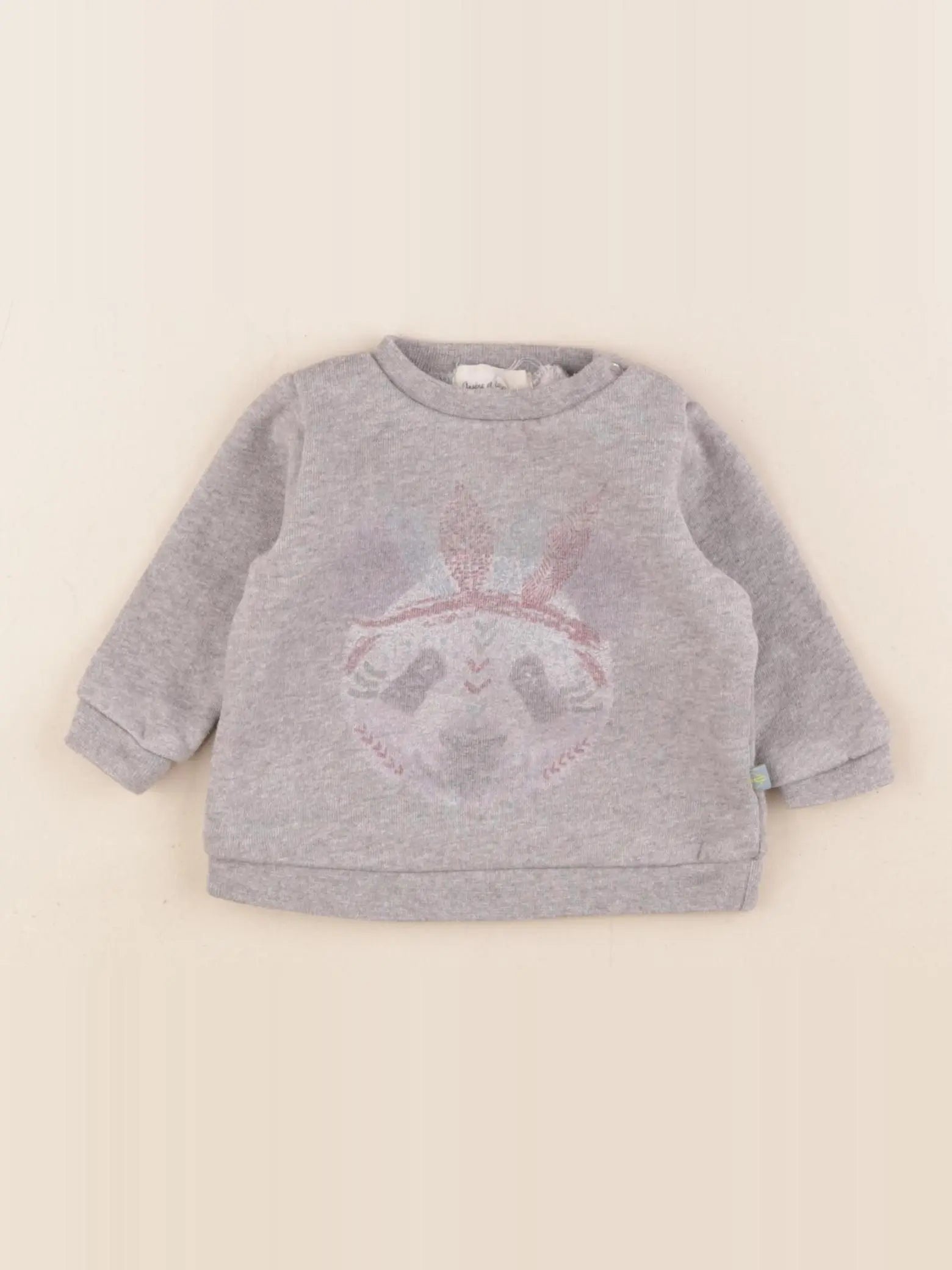 Arsène et les pipelettes - sweat gris - 3 mois