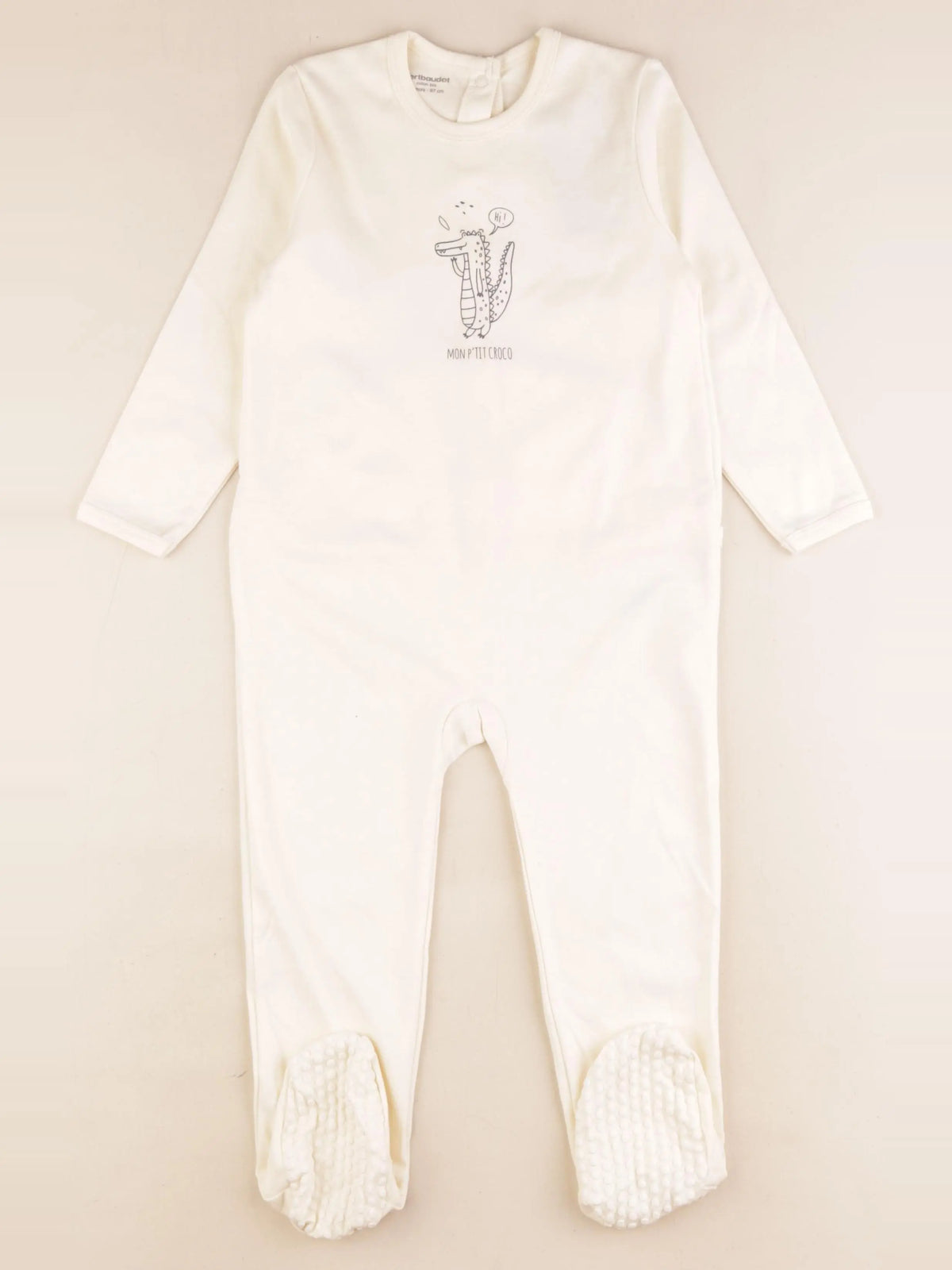 Vertbaudet - pyjama coton beige - 36 mois