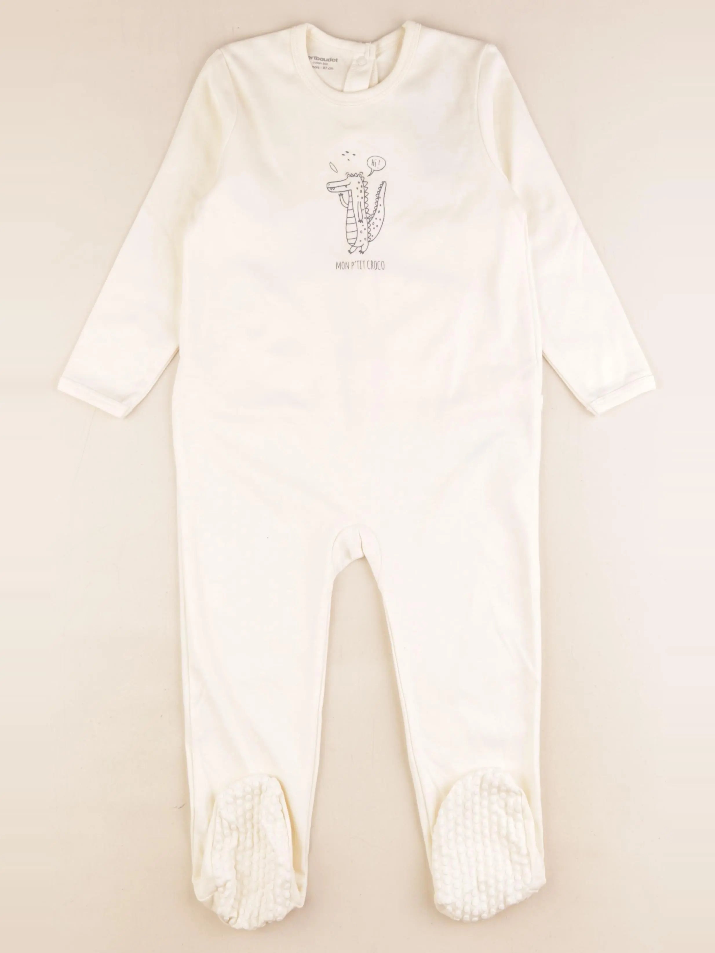 Vertbaudet - pyjama coton beige - 36 mois