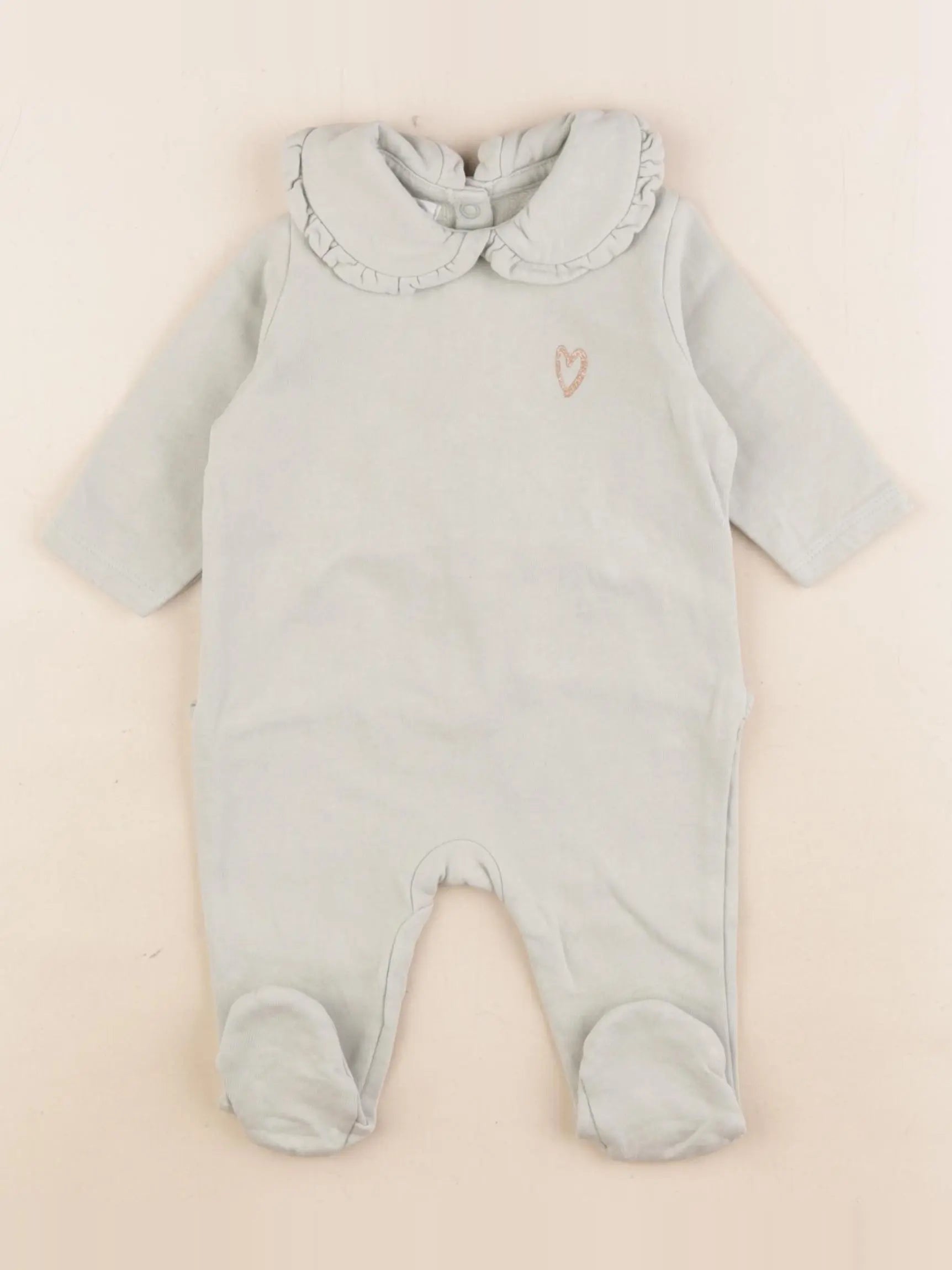 Vertbaudet - pyjama coton vert - 3 mois