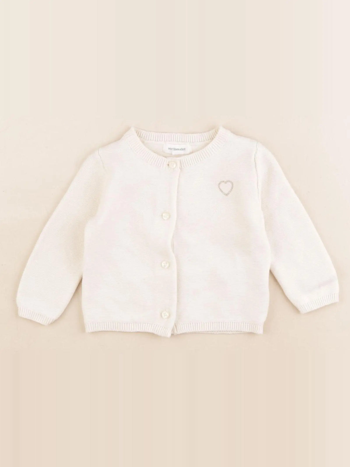 Vertbaudet - gilet beige - 3 mois