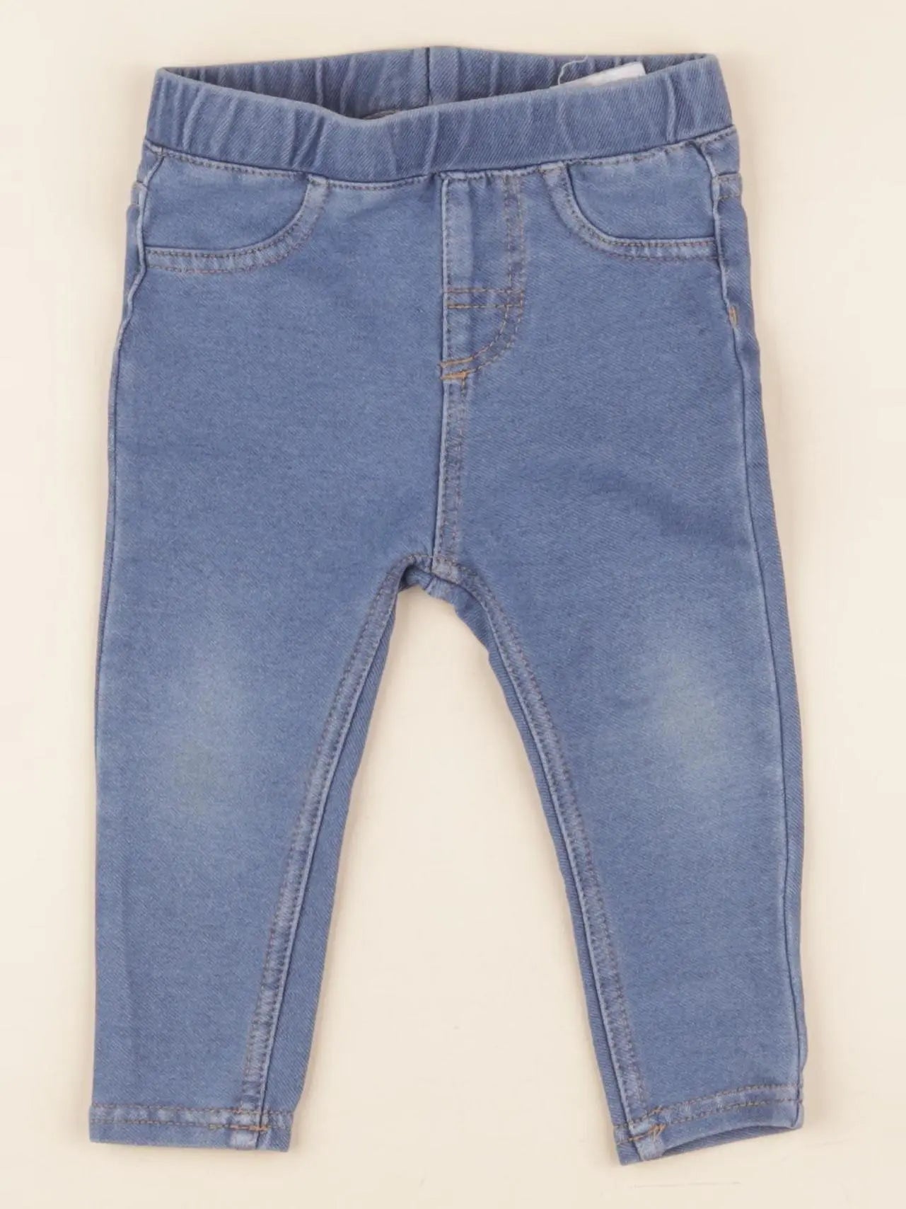 H&M - jegging bleu - 6/9 mois